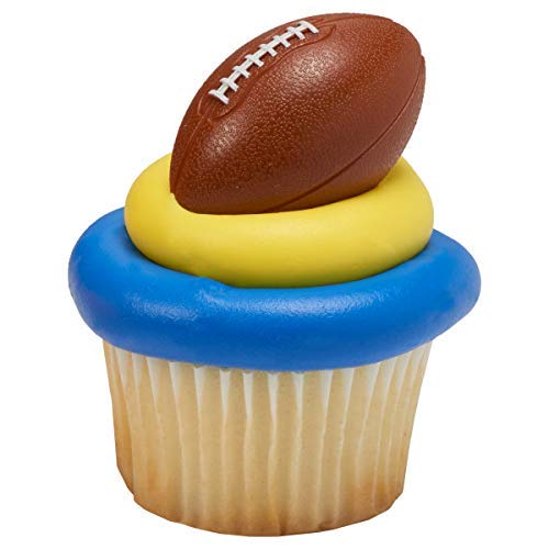 24-Pack Football Cupcake Rings for Baking & Decorating - Perfect for Birthday Parties, Sports Events & Game Day Treats by A1 Bakery Supplies