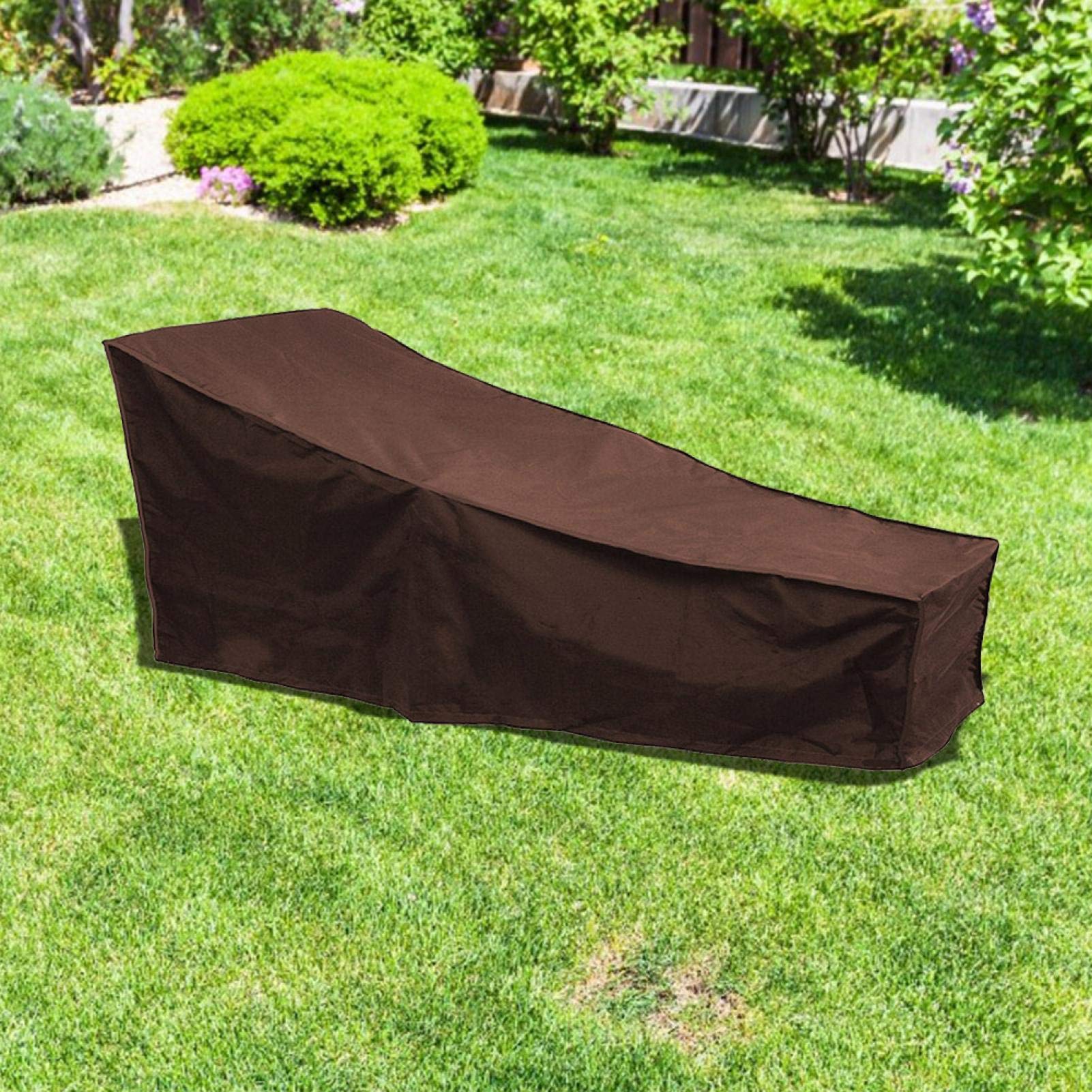 TOPINCN Waterproof Patio Chaise Lounge Cover - Outdoor Furniture Protector for Stackable Chairs with Storage Bag | All-Weather Protection for Backyard, Poolside & Garden Use