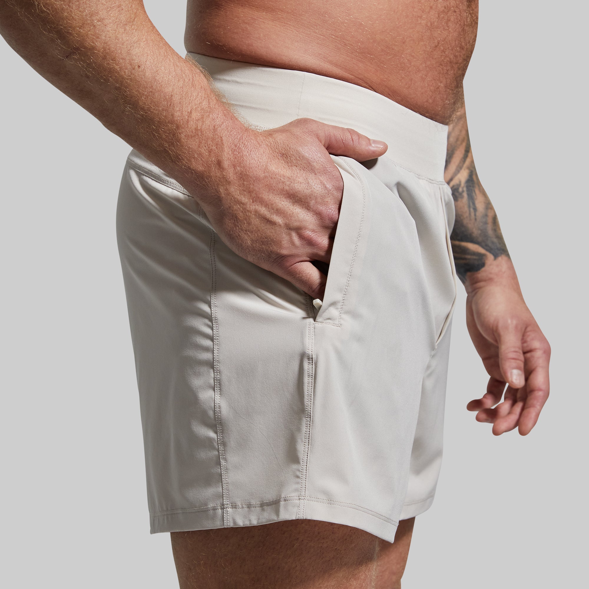 Versatile Compression Shorts for Men & Women - 5-Pack (Sand) - Perfect for Running, Gym Workouts & Active Lifestyle