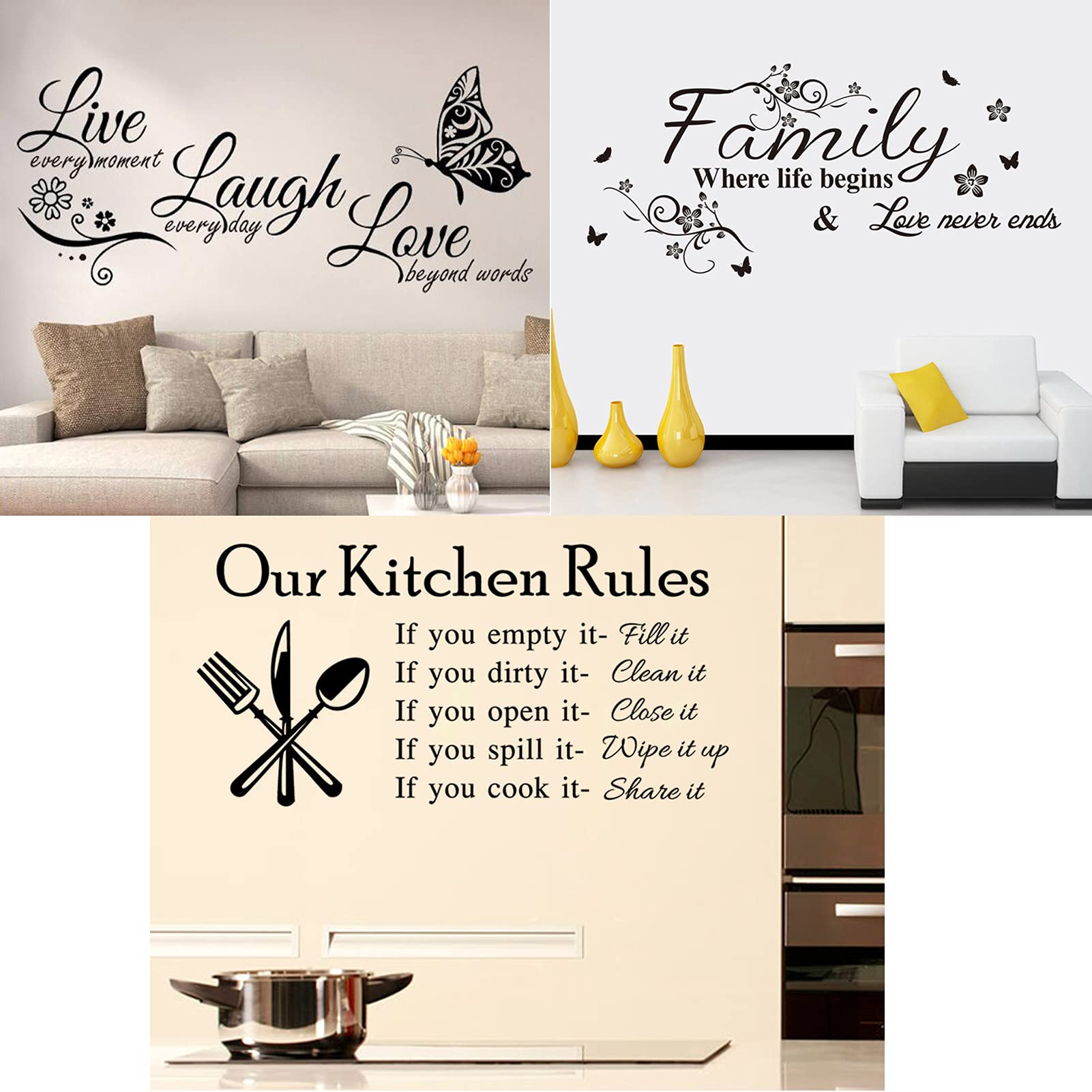 Inspiring Wall Quotes Stickers - Home Decor for Living Room & Bedroom
