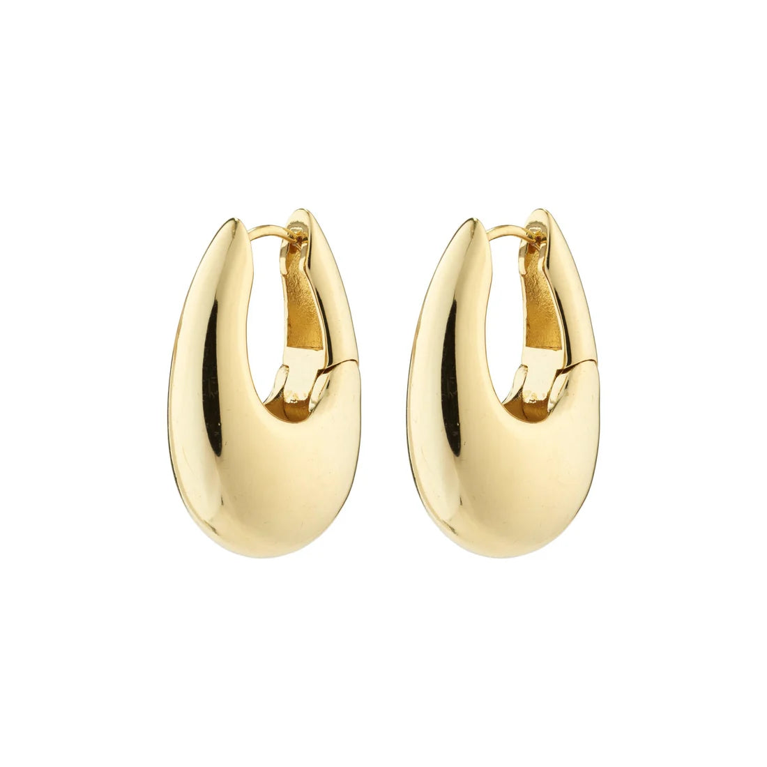 Pilgrim Silver & Gold Plated Autumn Chunky Retro Hoop Earrings for Women - Vintage Style Statement Jewelry for Fall Outfits & Holiday Parties