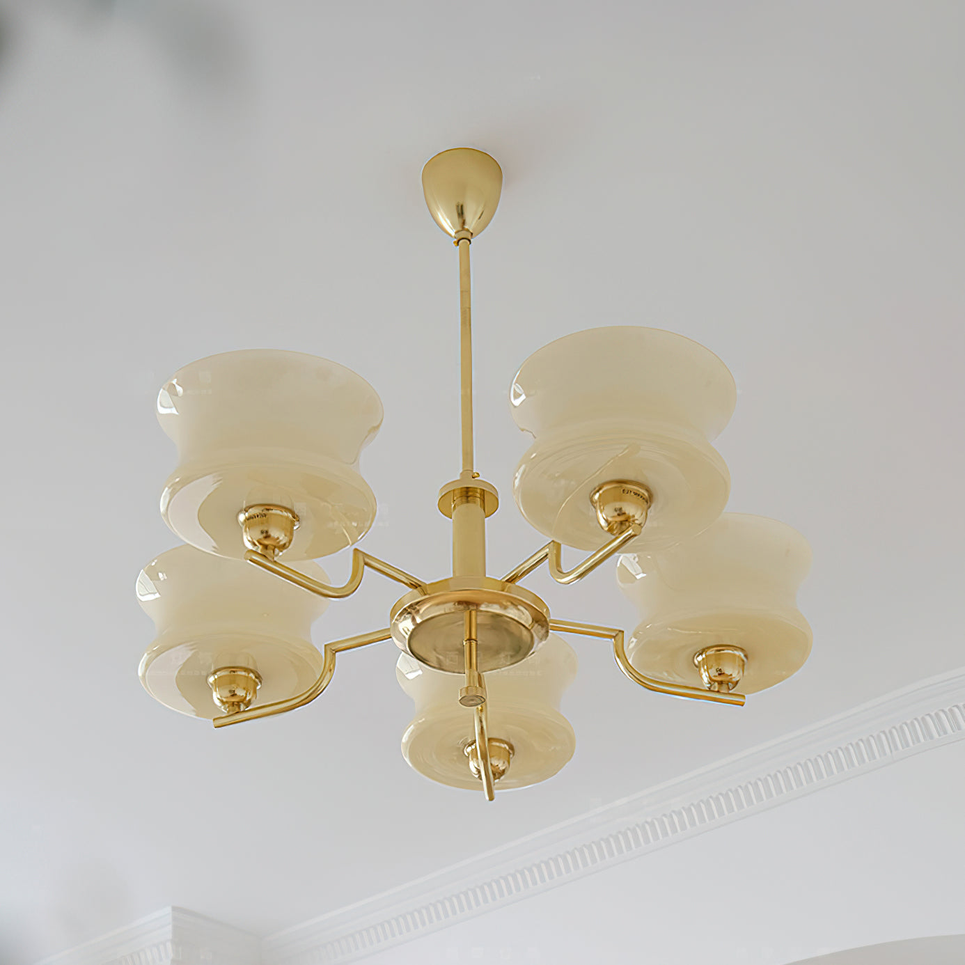 Elegant Blue Crystal Chandelier - Modern Ceiling Light Fixture for Dining Room, Bedroom & Living Room Decor | Energy Efficient LED Lighting for Home & Office