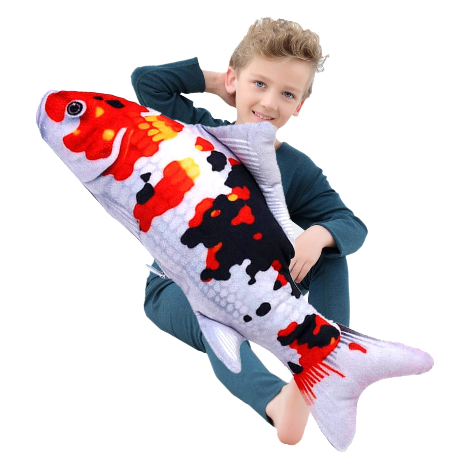 Realistic Fish Plush Pillow - 31.5 Inch Stuffed Animal Toy for Home Decor, Kids Room, Sofa Cushion & Unique Gift Idea - Perfect for Nursery, Living Room & Birthday Presents (80cm)