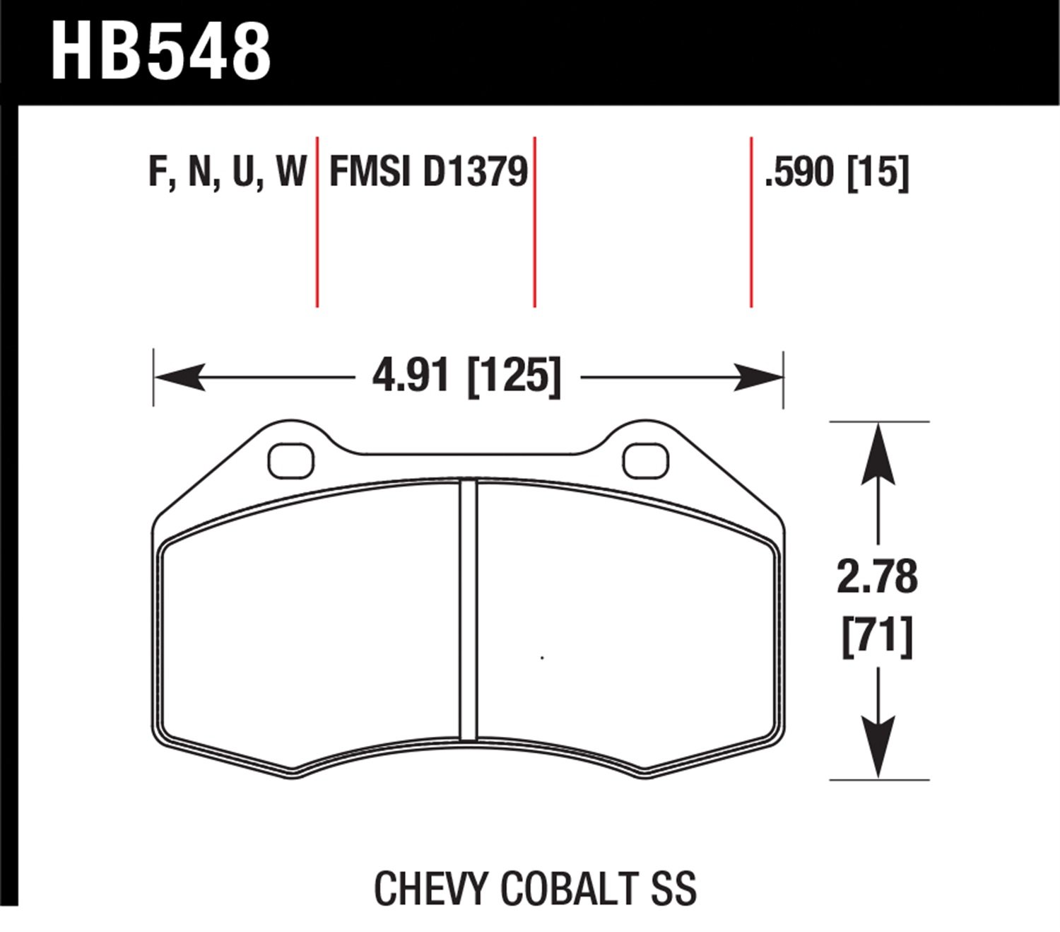 HB548W.510 DTC-30 Motorsport Brake Pads - High Performance Racing Brake Pads for Track & Drift - Perfect for Sports Cars, Muscle Cars & Performance Vehicles