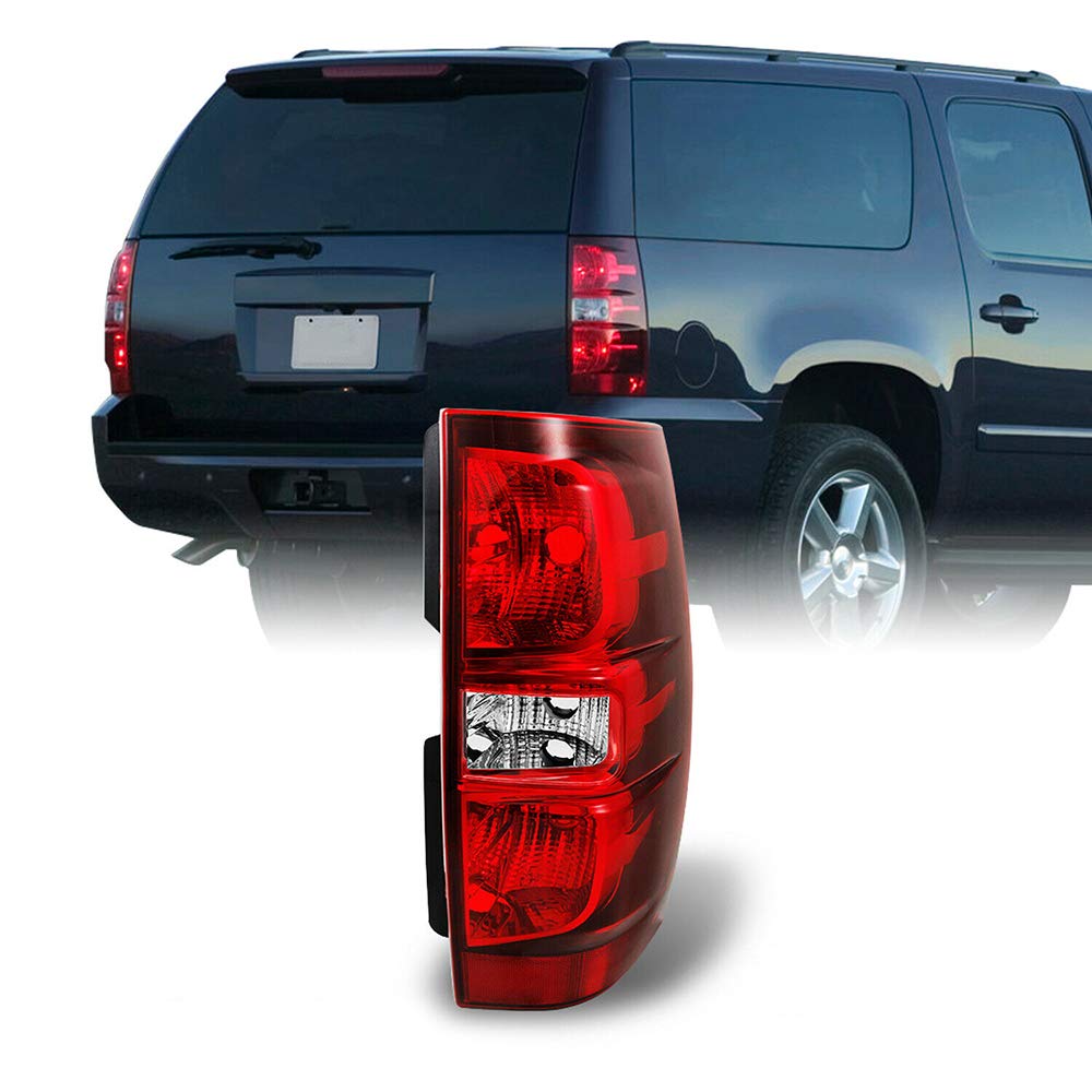 Red Clear Passenger & Right Tail Lights Replacement for GM2801204 & GM2801215 - Perfect for Chevy, GMC, Buick, Cadillac Vehicles - Enhance Nighttime Safety & Style