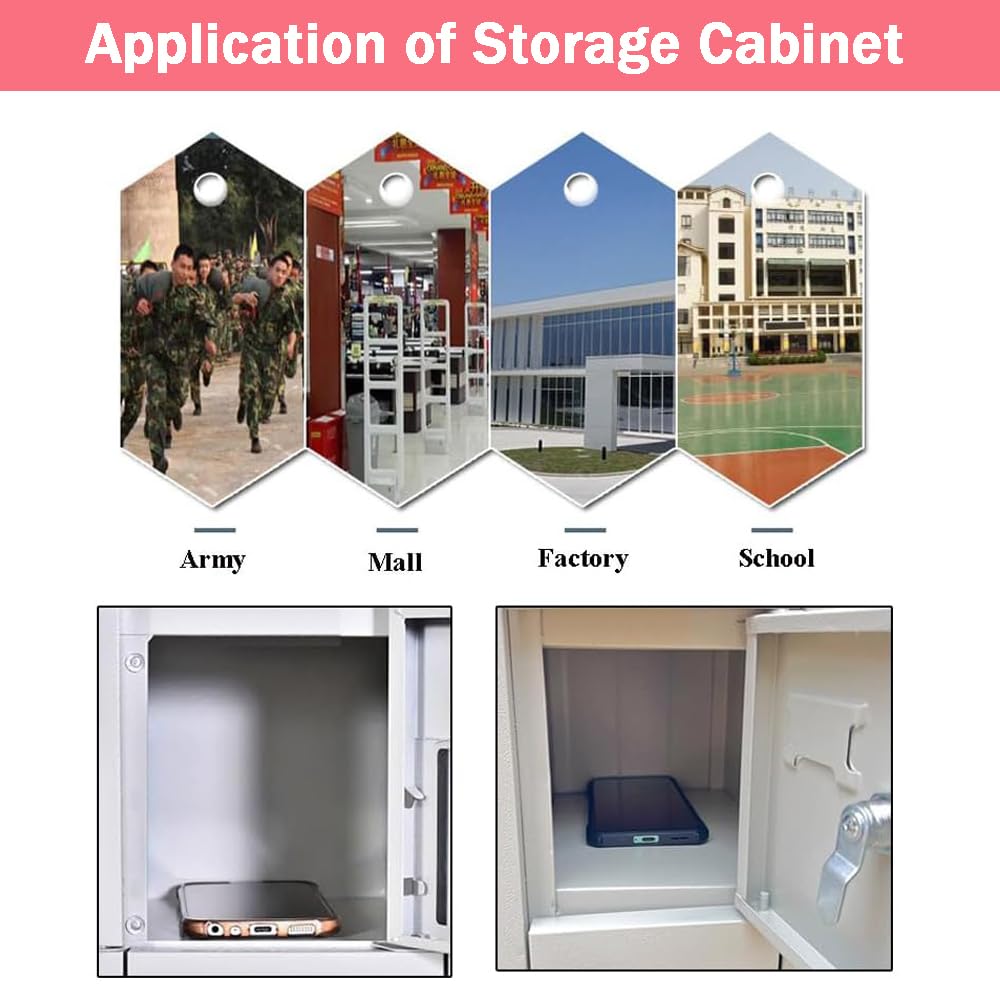 INTBUYING 40-Door Steel Mobile Phone Locker Box with Keys - Secure Cell Phone Storage Cabinet for Office, School, Classroom & Factory - Ideal for Employee Device Management & Student Phone Control
