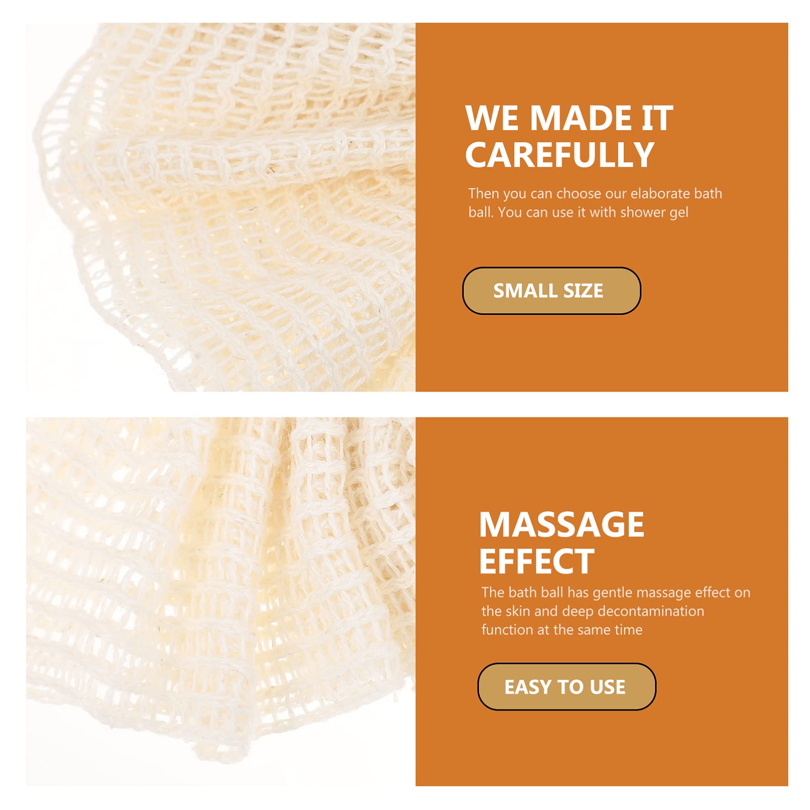 FOMIYES 2-Pack Exfoliating Bath Sponges & Shower Pouf - Sisal Loofah Gloves for Body Wash, Shampoo & Skin Care - Soft Bath Flower Sponge for Gentle Cleansing & Relaxing Shower Experience - Perfect for Spa, Home Bath & Gift Sets