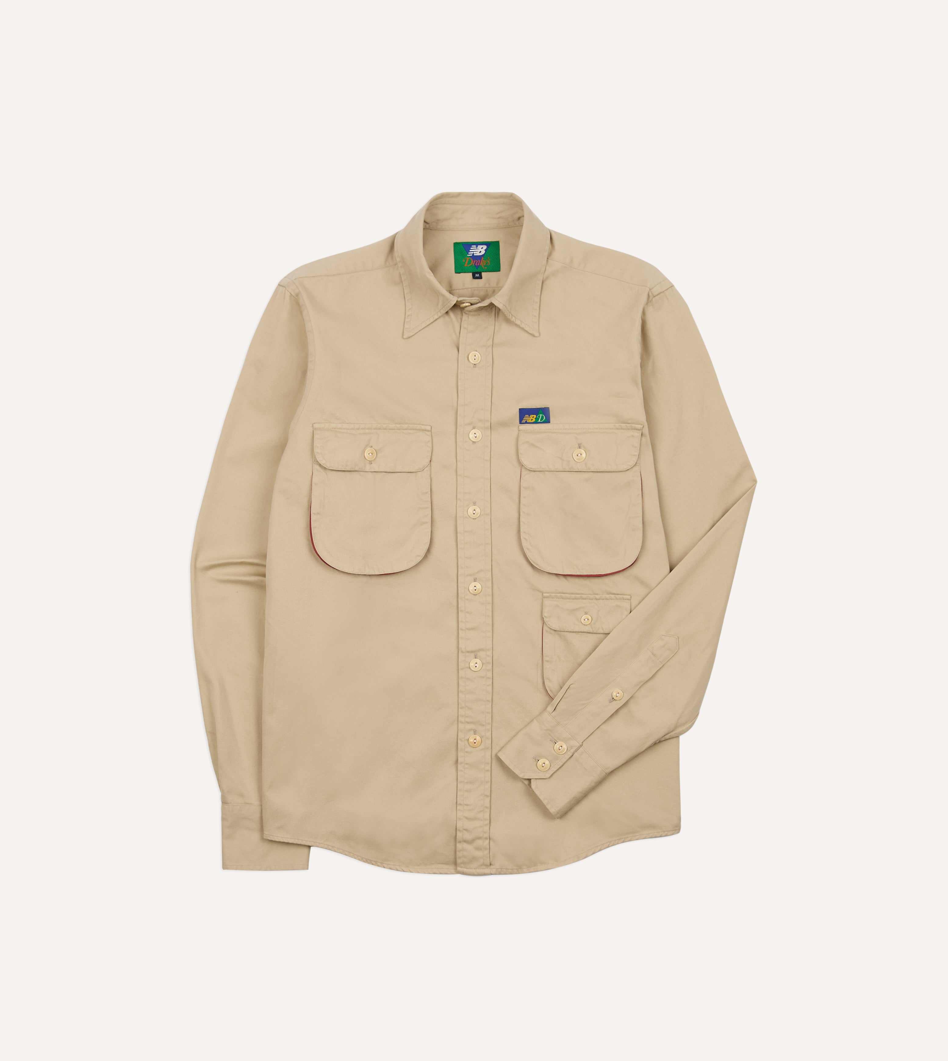 Drake's & New Balance Men's Utility Work Shirt - Durable Casual Button-Up Shirt for Work, Outdoor & Everyday Wear