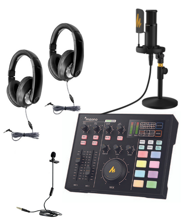 HamiltonBuhl Professional Media Production Studio Interview Kit 1 - Complete Audio & Video Recording Equipment for Podcasts, YouTube & Live Streaming (Perfect for Home Studios, Interviews & Content Creation)