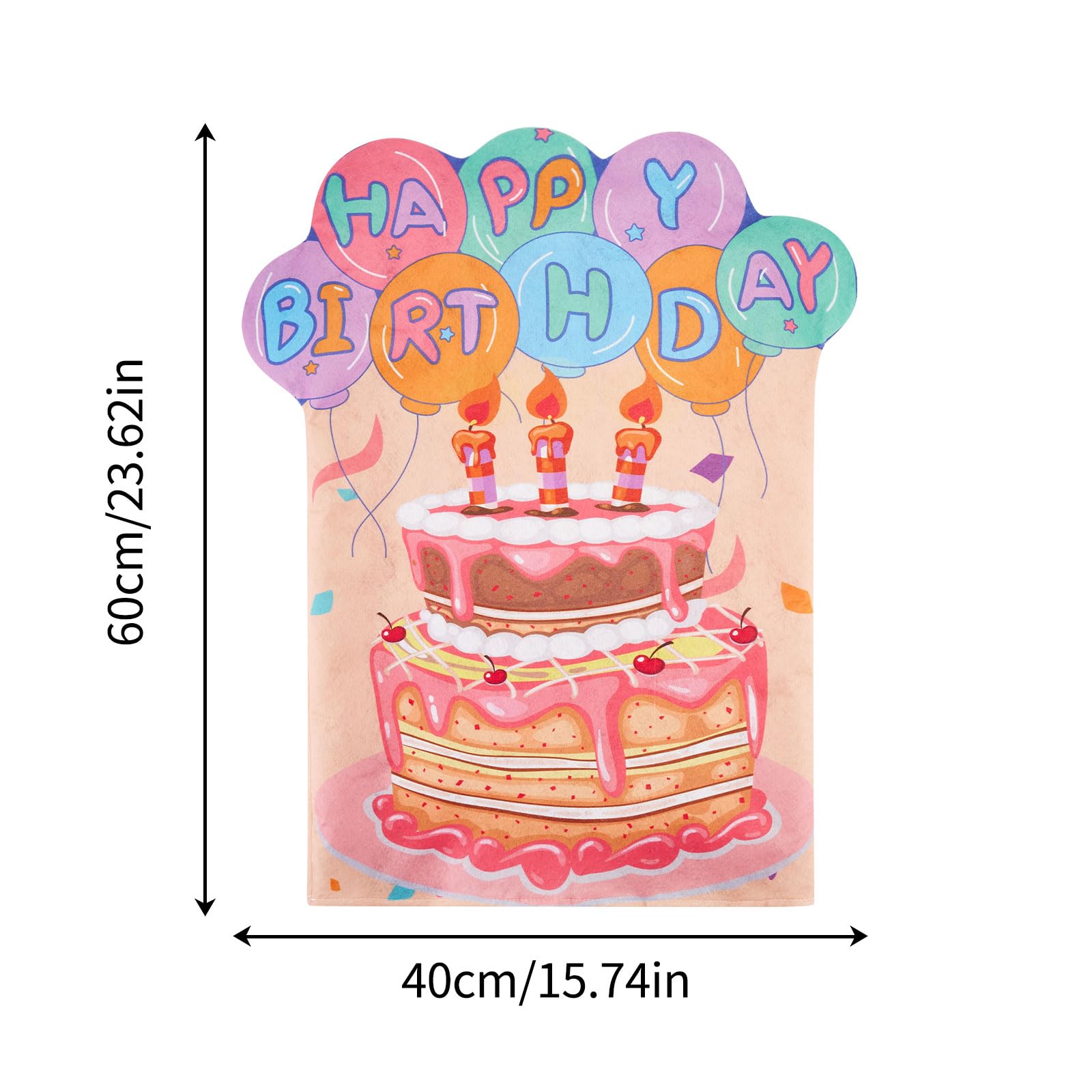 BULINGNA 2-Pack Birthday Chair Covers - Kids Party Decorations for Classroom, Cake Chair Back Covers, Happy Birthday Seat Slipcovers - Perfect for Birthday Parties, School Celebrations & Baby Showers