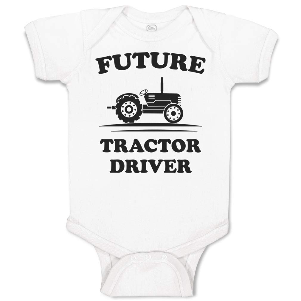 Funny Cute Rascals Baby Bodysuit - Future Tractor Driver Outfit for Boys & Girls | 100% Cotton Soft Infant Clothes | Perfect for Farm-Themed Parties & Playtime