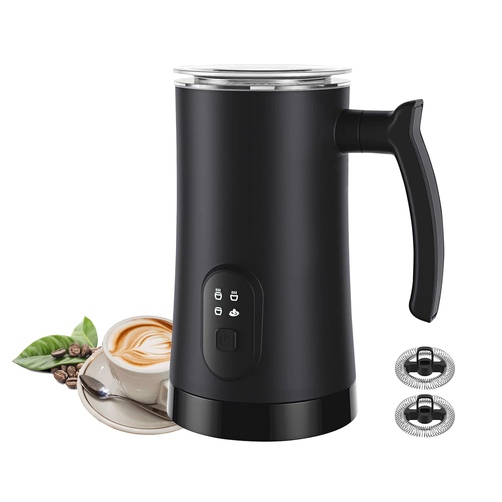 4-in-1 Electric Milk Frother & Steamer - 11.8oz/350ml Automatic Warm & Cold Foam Maker for Coffee, Latte, Cappuccino - Perfect for Home Baristas & Coffee Lovers (Ideal for Morning Coffee, Afternoon Tea & Hot Chocolate Drinks)