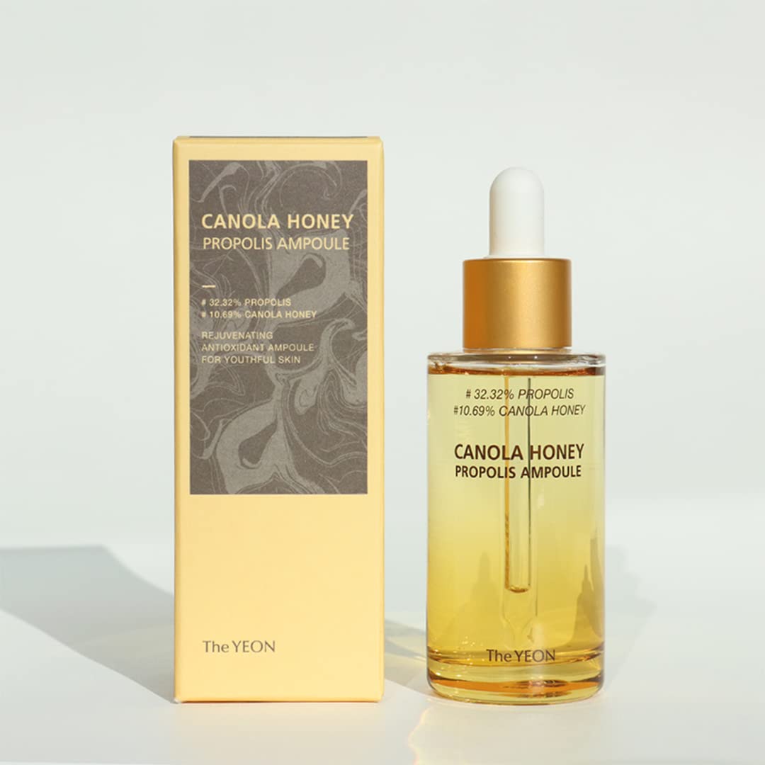 Canola Honey Propolis Super Glowing Ampoule 1.69 fl. oz (50ml) - Korean Skin Care for Glow Boosting, Firming & Radiance | Anti-Aging Face Serum for Dull Skin, Perfect for Night Routine & Daily Hydration