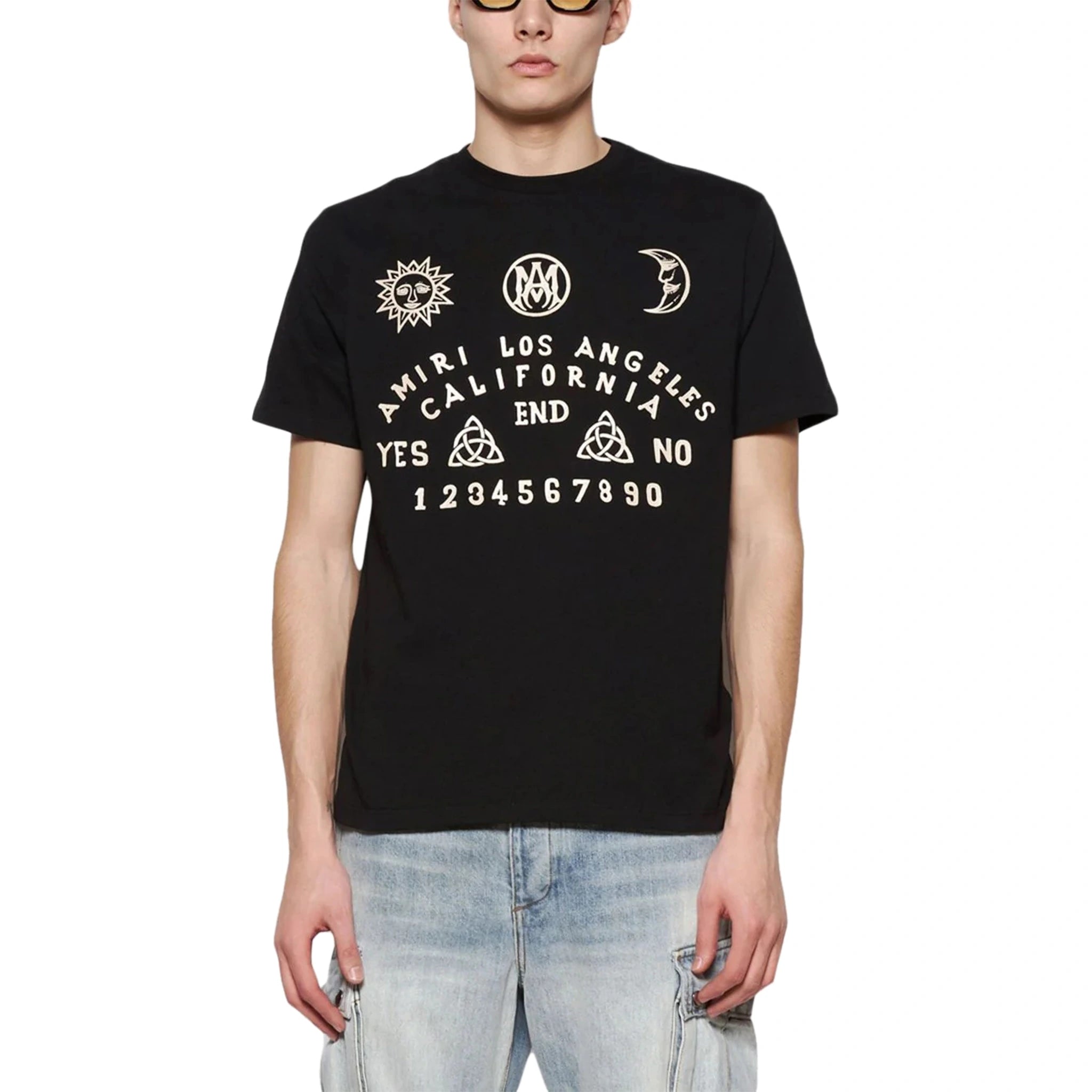Amiri Ouija Board Black T-Shirt for Men - Gothic Graphic Tee for Streetwear & Casual Outfits | Perfect for Halloween, Concerts & Urban Fashion