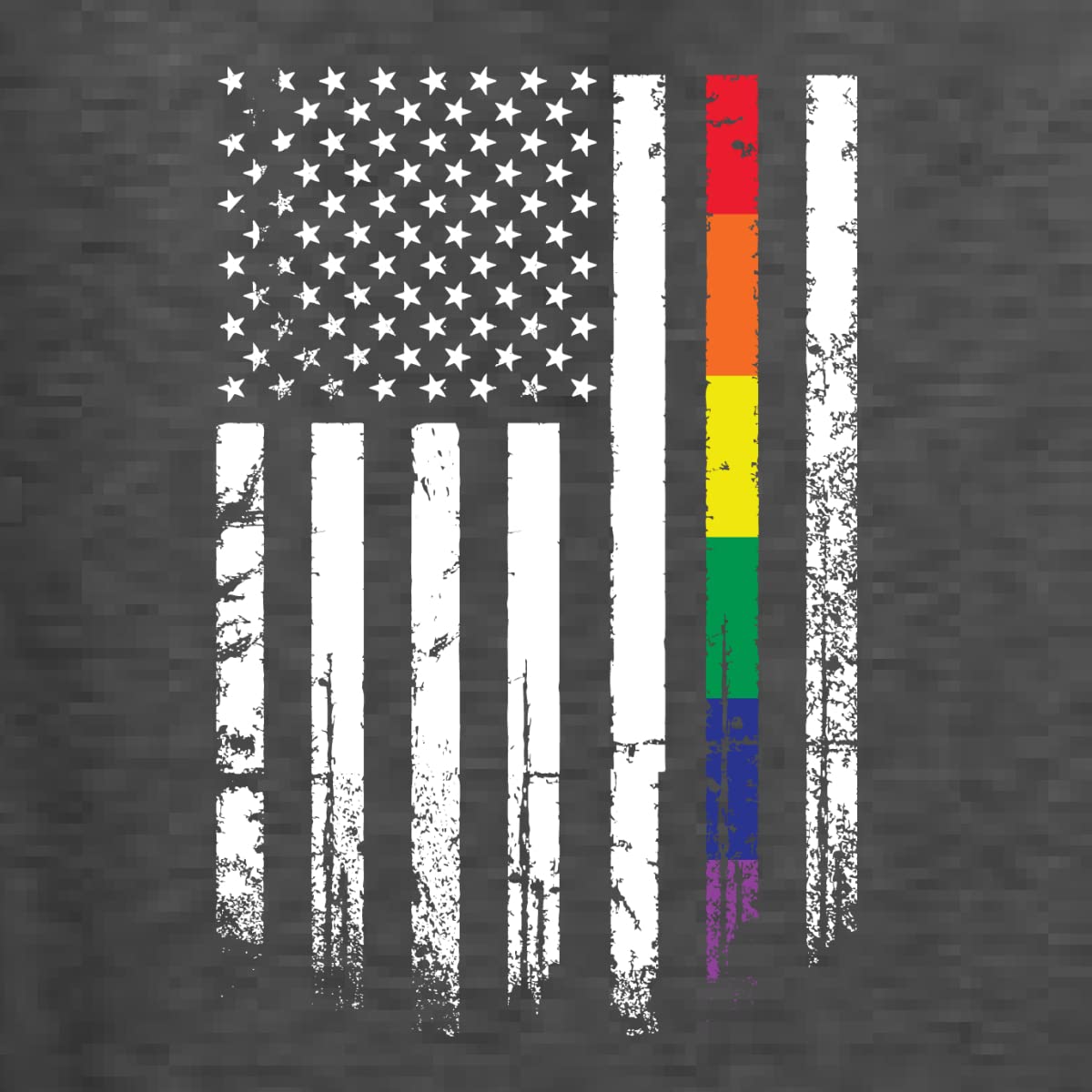 USA Gay Pride Rainbow American Flag LGBT Graphic T-Shirt for Men - LGBTQ+ Rights Support, Pride Month Celebration, Casual Wear & Protest Outfit