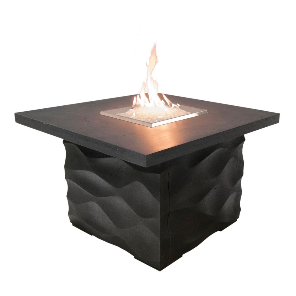 Voro 36 Inch Square Gas Fire Pit Table - Outdoor Patio Heater with Lava Rocks, Weatherproof Design for Backyard, Deck & Garden Gatherings