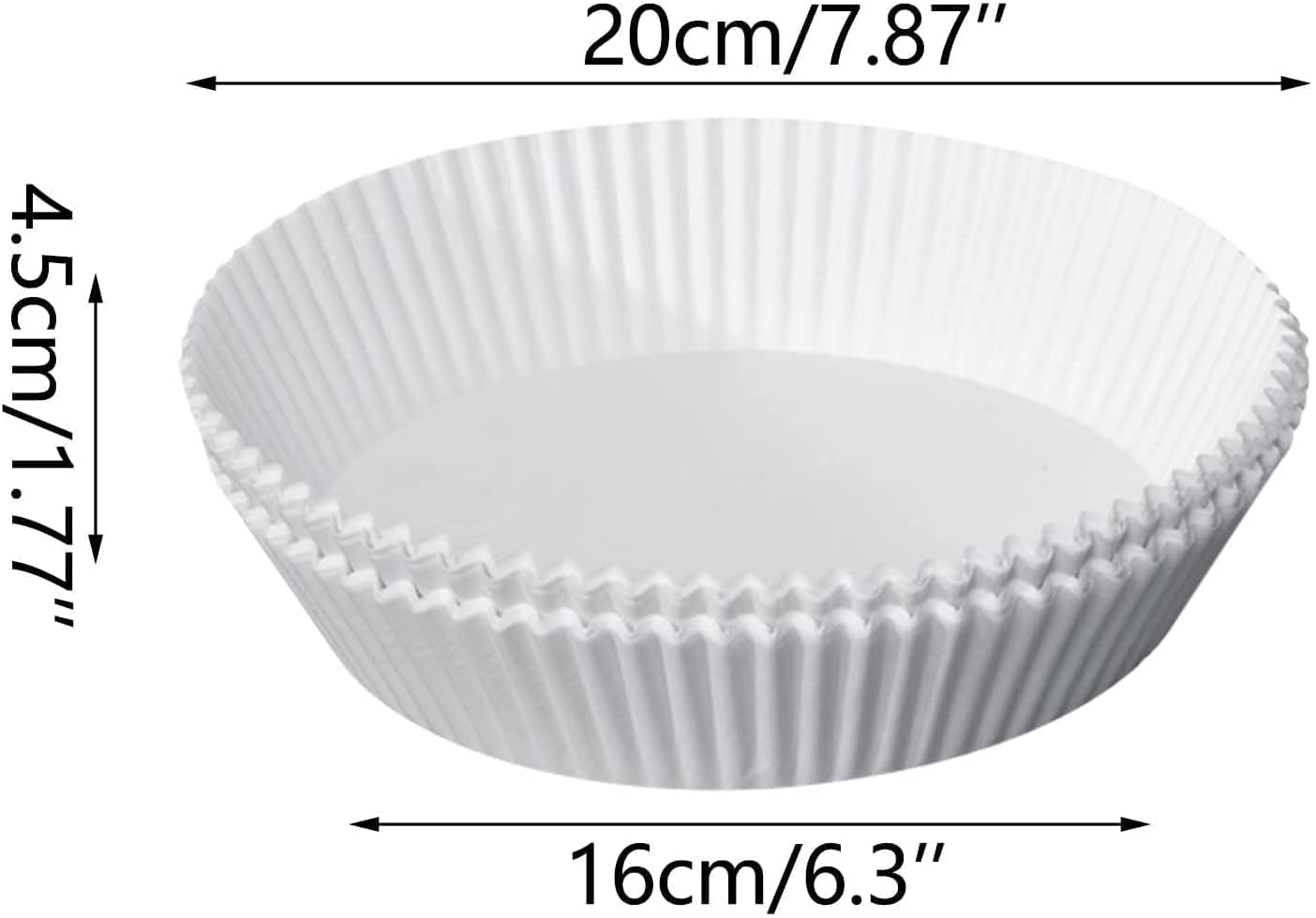 100PCS Non-Stick Air Fryer Paper Liners - 6.3 Inch Round Disposable Baking Sheets for Oil-Proof Cooking, Roasting & Microwaving | Perfect for Air Fryers, Baking, Meal Prep & Healthy Cooking