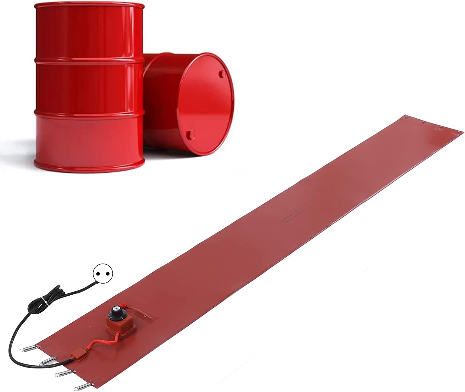 2000W Insulated Oil Drum Heating Blanket Belt with Thermostat - 55 Gallon Metal Drum Heater for Oil & Gas Tanks (200L Capacity) - Perfect for Winter Storage, Fuel Viscosity Control & Industrial Use