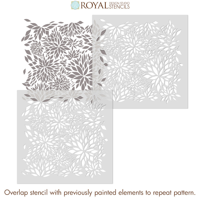 Petal Play Floral Damask Wall Stencil - DIY Home Decor, Reusable Painting Template for Bedroom, Nursery & Living Room Accent Walls