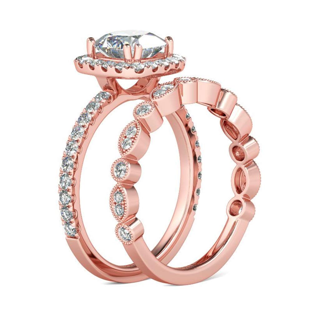Jeulia 2.65 Carat Sterling Silver Halo Cushion Cut Engagement Ring Set - Wedding & Anniversary Band for Women with Jewelry Gift Box | Perfect for Proposals, Bridal Jewelry & Special Occasions