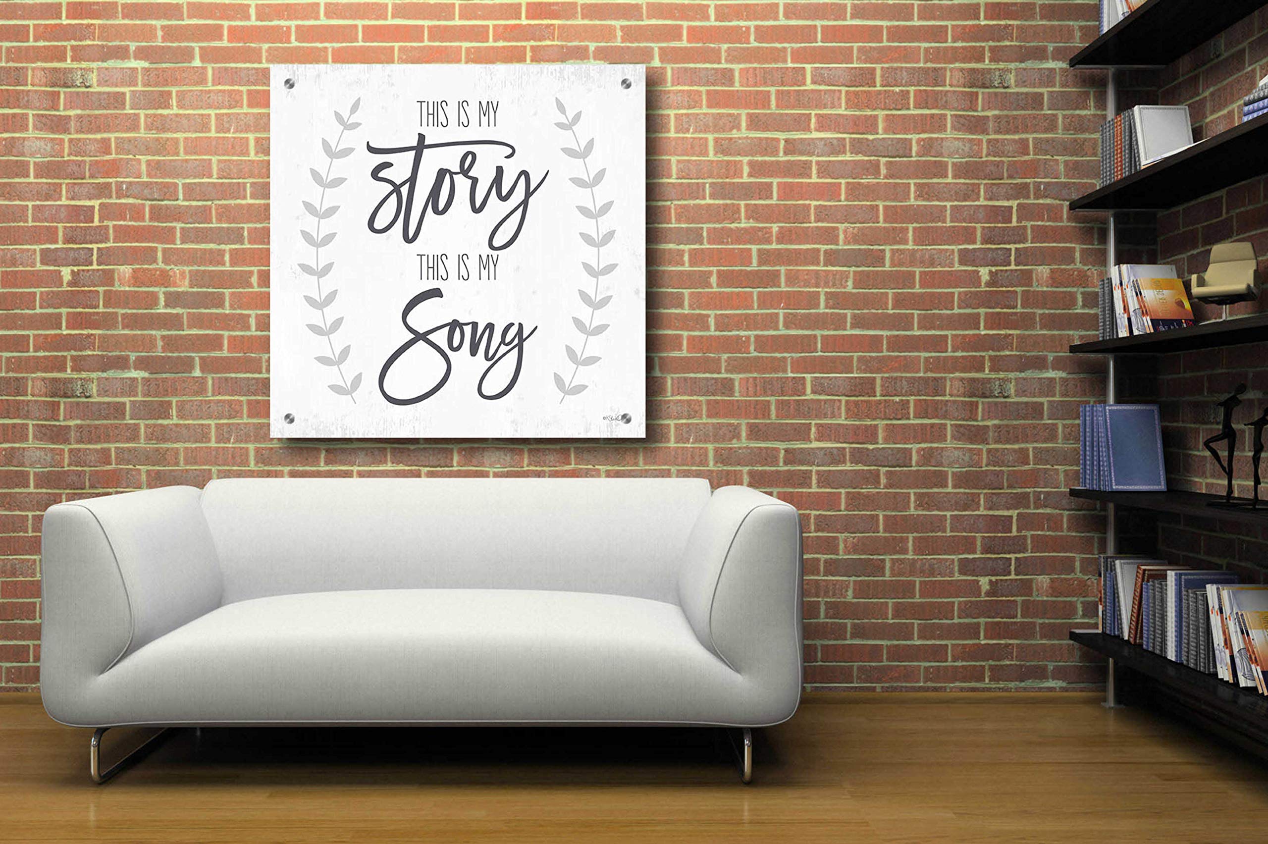 Epic Abstract Acrylic Glass Wall Art 'This is My Story I' by Kate Sherrill - 36x36 Inches Modern Home Decor for Living Room, Bedroom & Office
