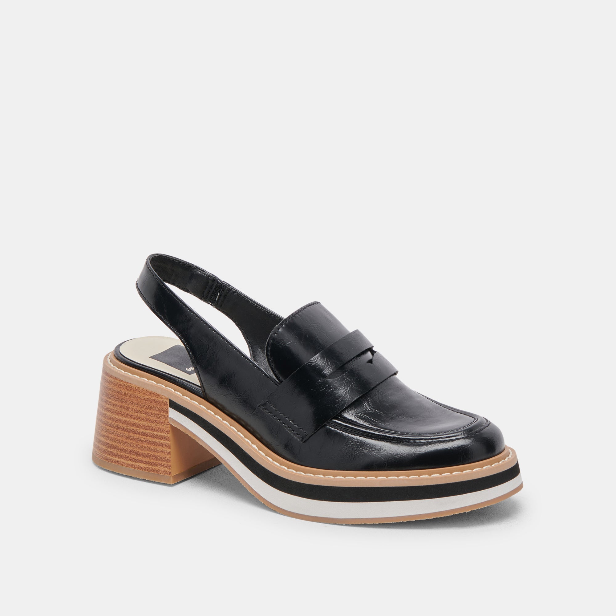 HATTIE Women's Black Loafers - Comfortable Slip-On Shoes for Work & Casual Wear | Stylish & Durable Stella Collection by re:vita