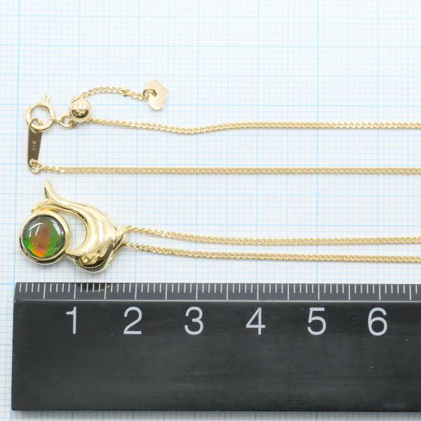 18K Yellow Gold Ammolite Necklace - Elegant Gemstone Jewelry for Women | Perfect Gift for Birthday, Anniversary & Special Occasions
