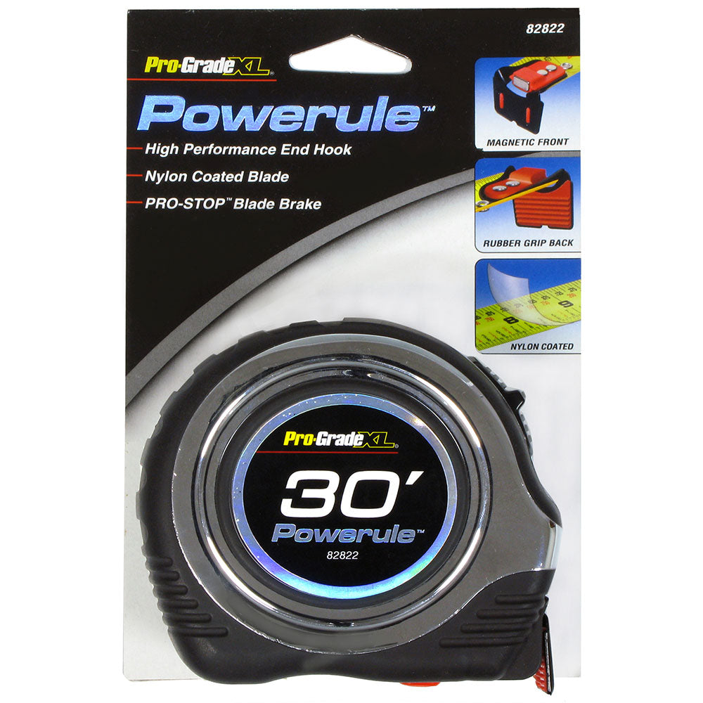 Allied 82822 1' x 30' Magnetic Tape Measure with Fractional Blade - Perfect for Construction, DIY Projects & Home Improvement