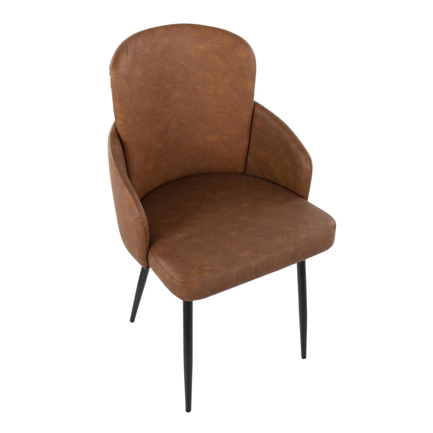 LumiSource Dahlia Upholstered Dining Chairs Set of 2 - Modern Kitchen Chairs for Dining Table | Perfect for Small Spaces, Breakfast Nooks & Contemporary Dining Rooms
