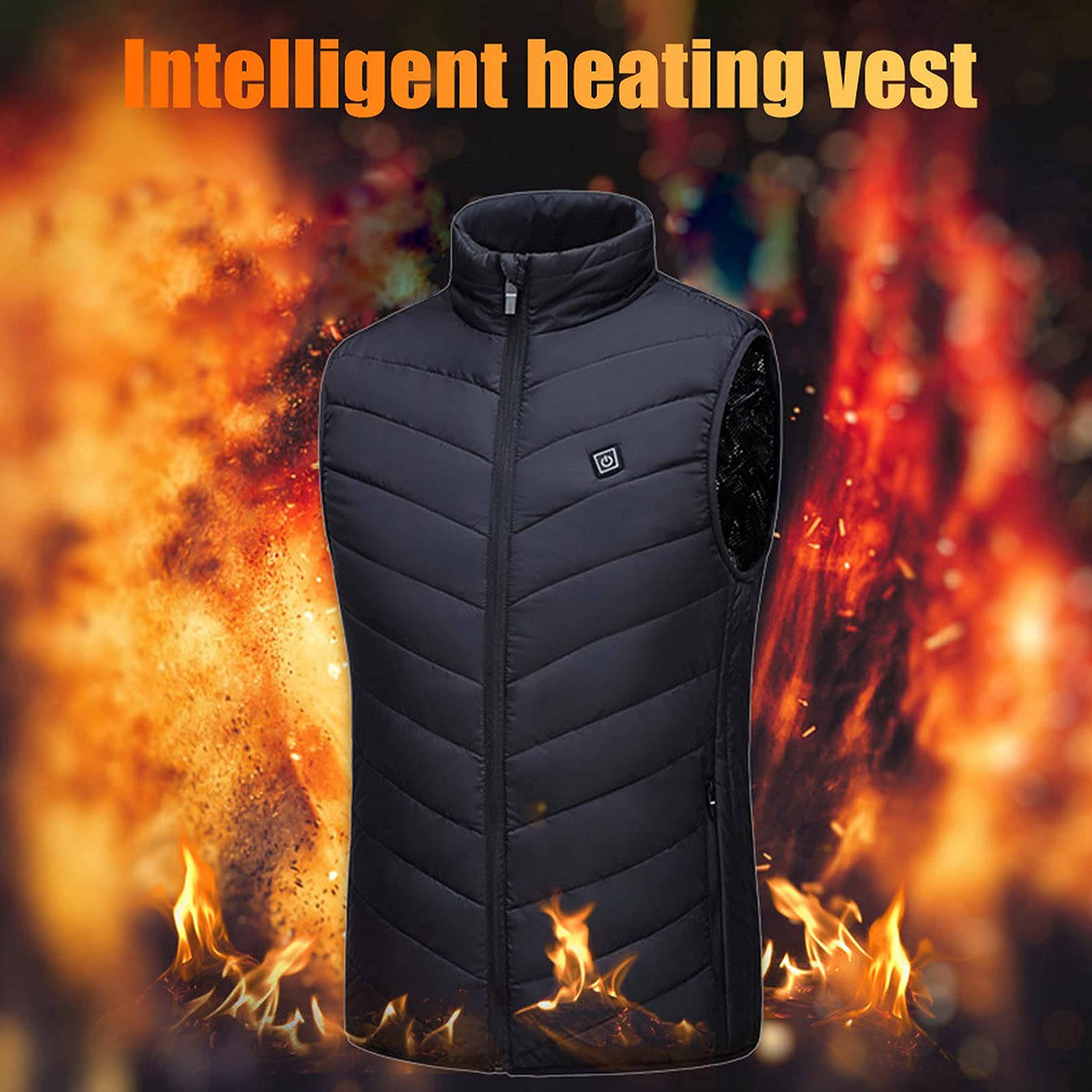 Men's Heated Jacket - Lightweight Winter Coat for Outdoor Activities