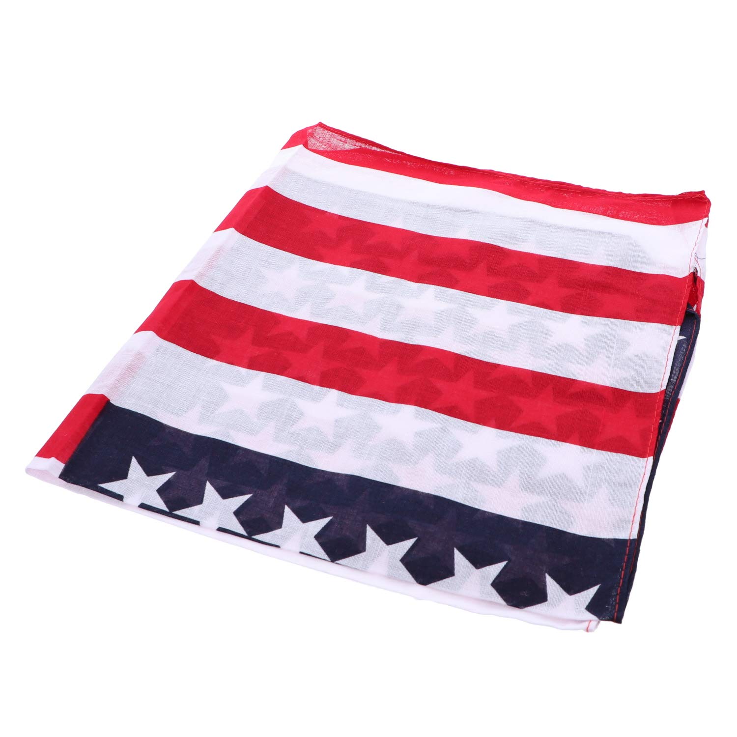 Motique Accessories USA Stars and Stripes Bandana - Patriotic American Flag Bandana - 21 Inches (One Size Fits Most) - Perfect for 4th of July, Parades, and Outdoor Adventures