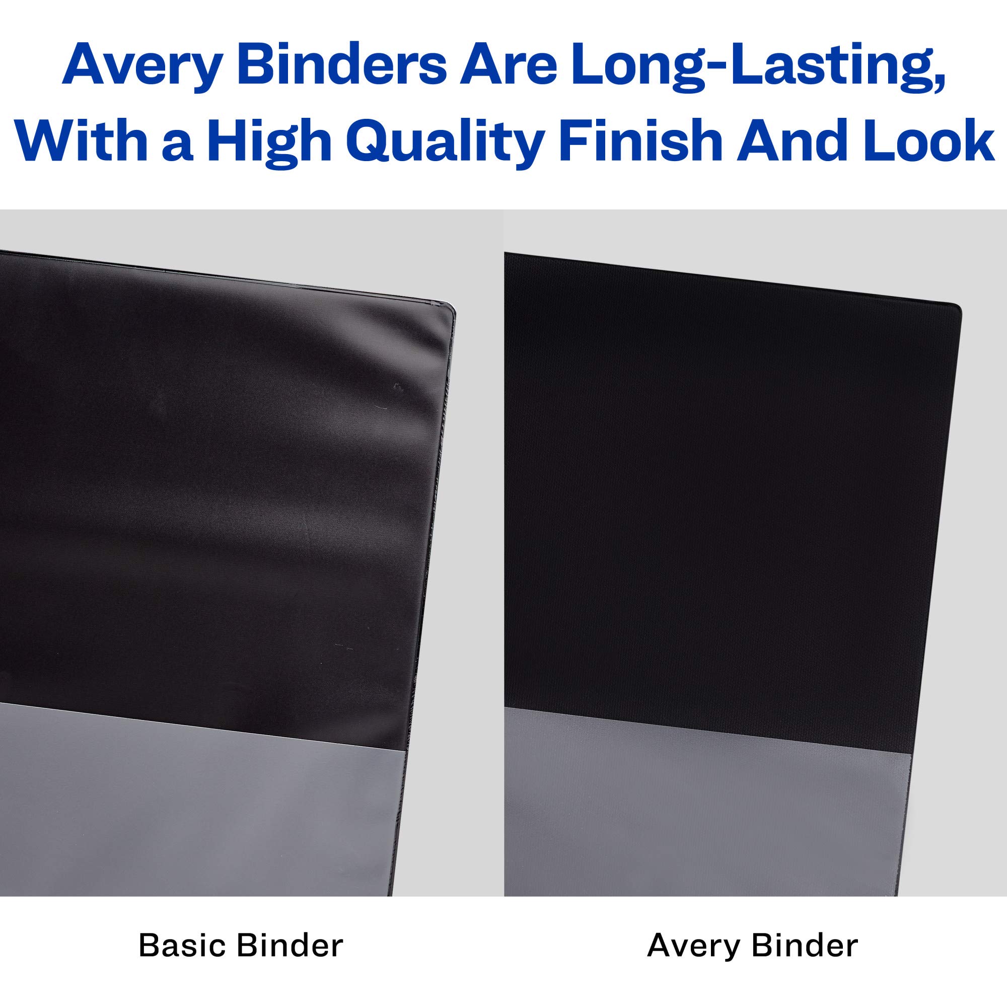 Avery Heavy-Duty 3 Ring Binder - 5 Inch One Touch EZD Rings, 2.3/4.8 Inch Spine, Maroon (79366) - Perfect for School, Office & Document Organization