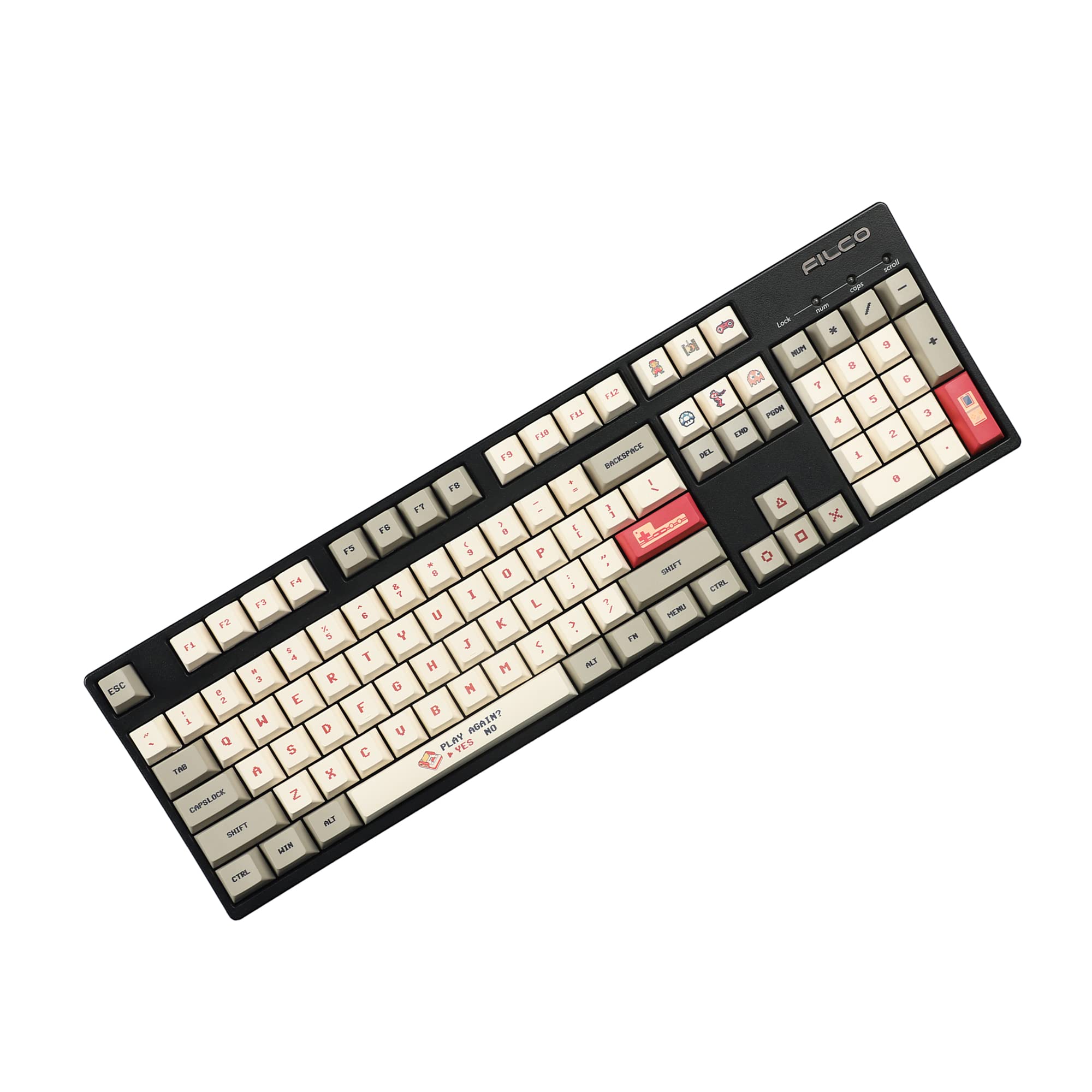 Cherry Profile PBT Dye-Sublimation Keycap Set - 151 Keys for MX Mechanical Keyboards (GMMK, Filco, GK61, KBD75, TKL) - Retro Gameboy Style for Gaming & Typing