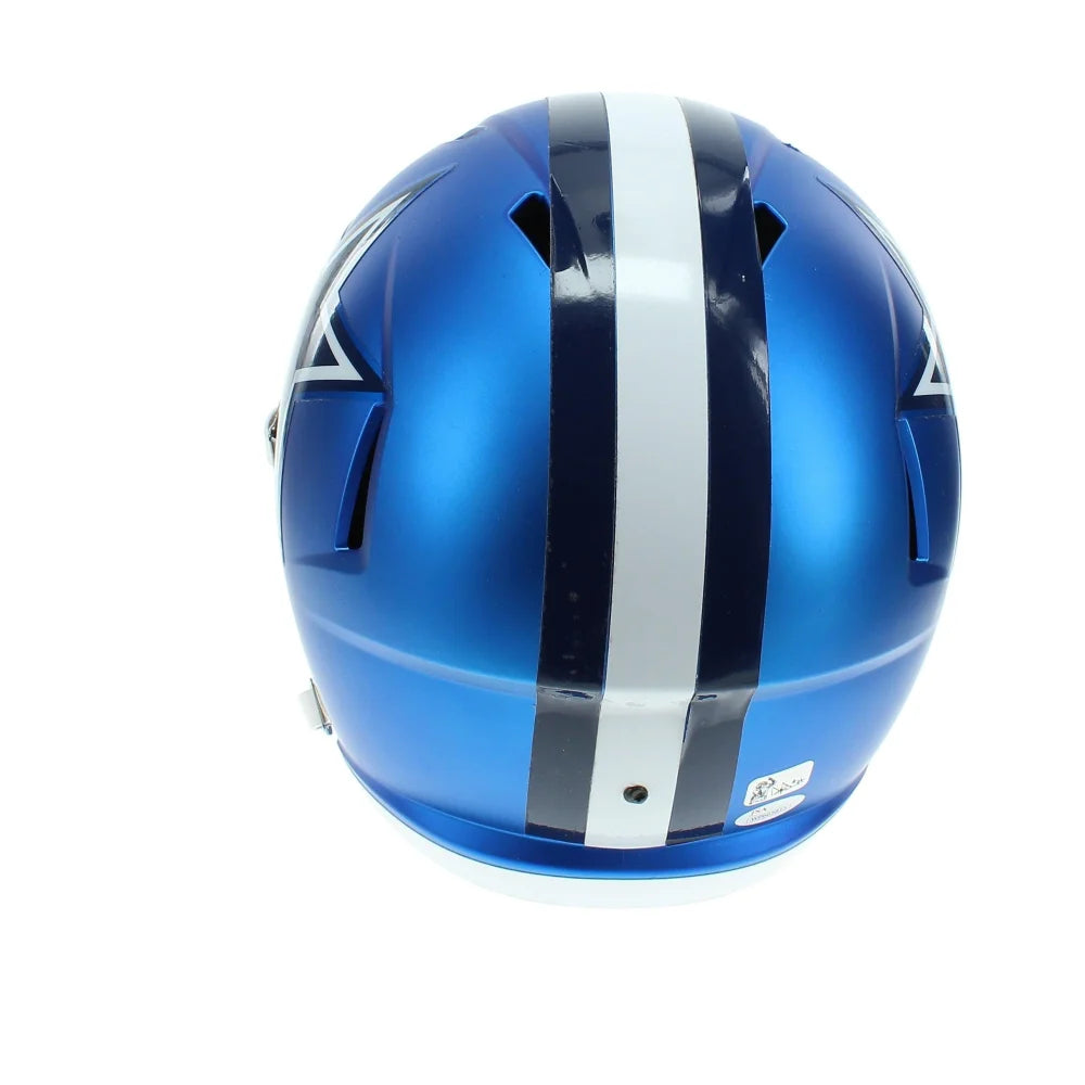 Dak Prescott Autographed Dallas Cowboys Full Size Blaze Helmet with JSA COA - Signed NFL Football Collectible for Fans, Man Cave, Sports Memorabilia Display