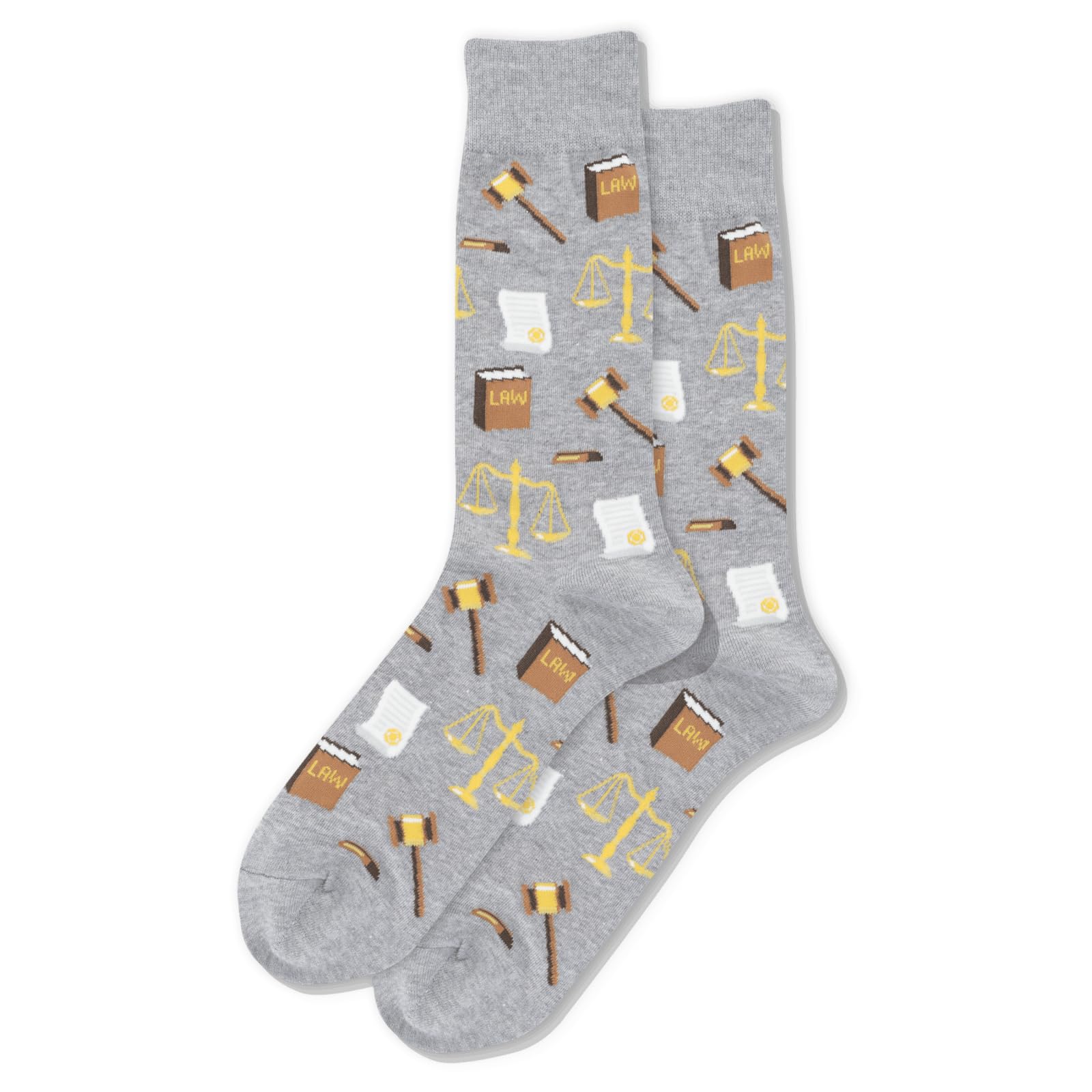 Men's Lawyer Socks - Grey Heather for Work & Office (Size 6-12.5)