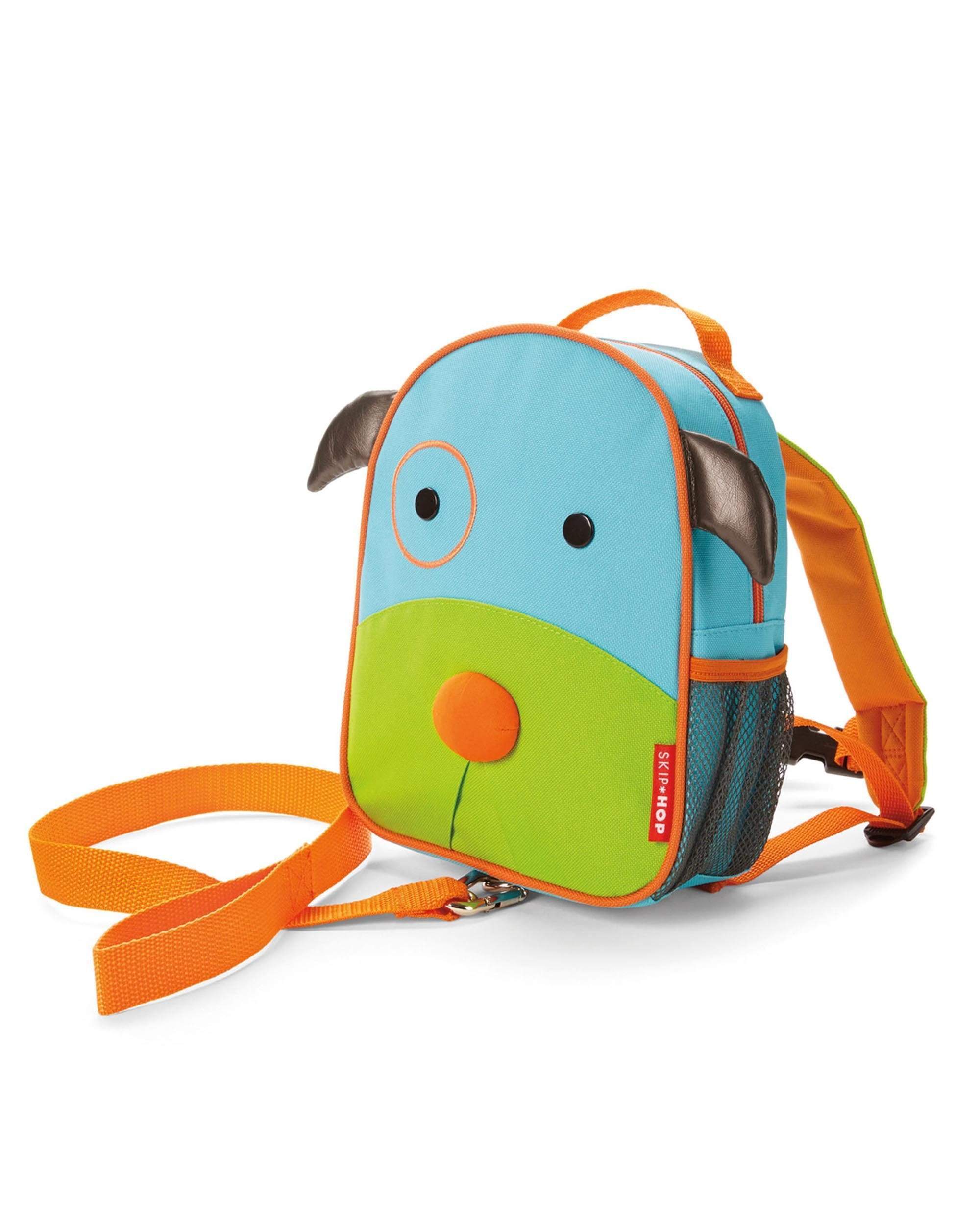 Skip Hop Zoo Mini Backpack with Safety Harness for Toddlers - Cute Animal-Themed Kids Travel Bag for Daycare, Preschool & Outdoor Adventures