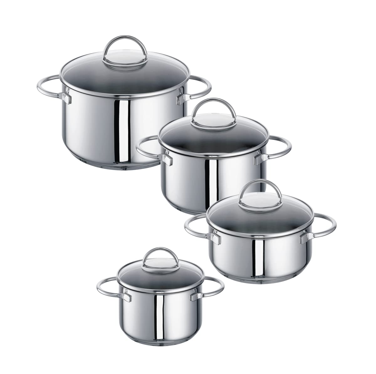 Premium Ravenna 4-Piece Nonstick Cooking Pot Set - Durable & Easy Clean for Soups, Stews, Pasta & Family Meals | Perfect for Home Chefs & Everyday Cooking