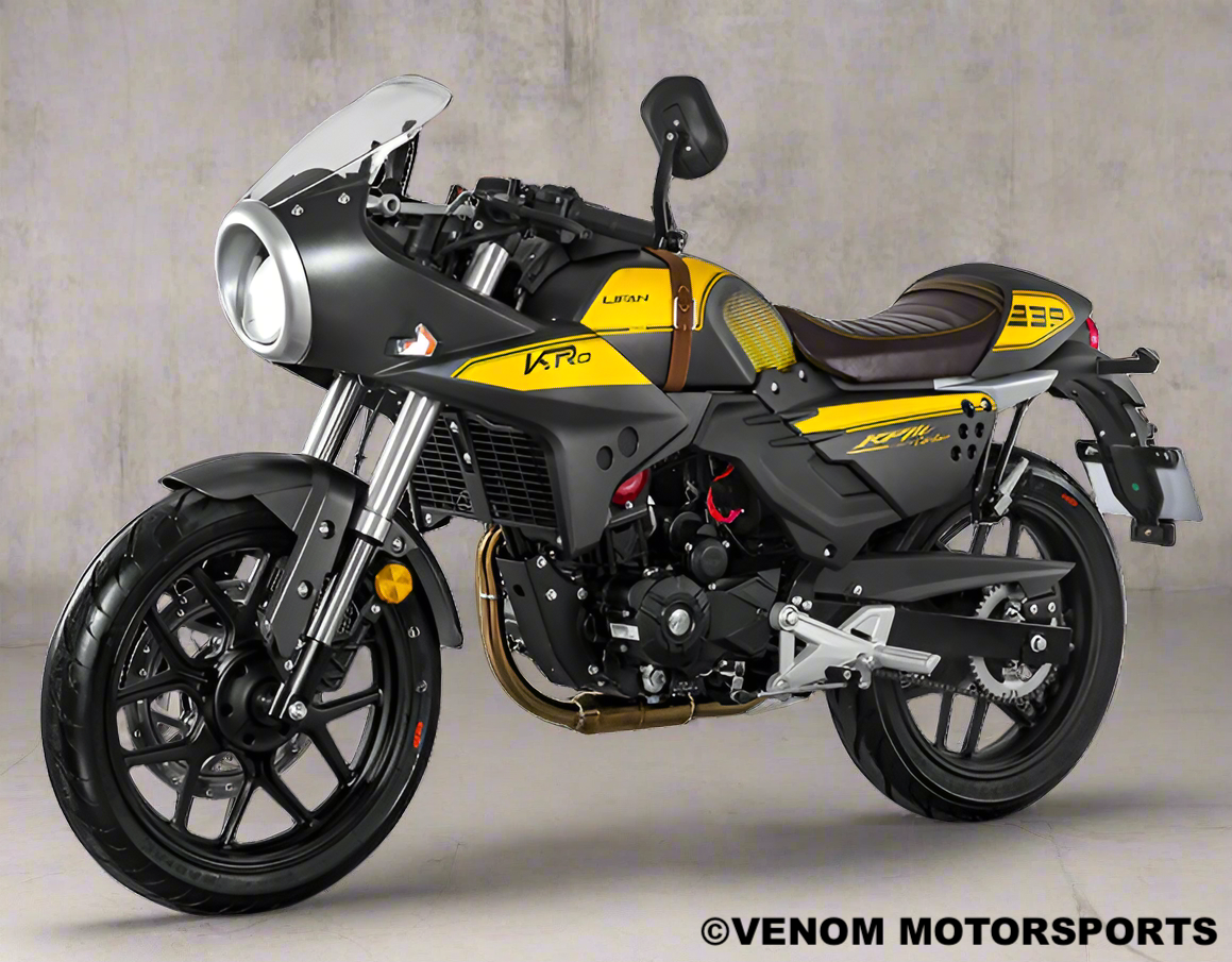 Lifan KPM RS 200 Fuel Injected Motorcycle - 4V KPMCafe Engine, 6-Speed Transmission - Perfect for Urban Commuting & Cafe Racer Enthusiasts