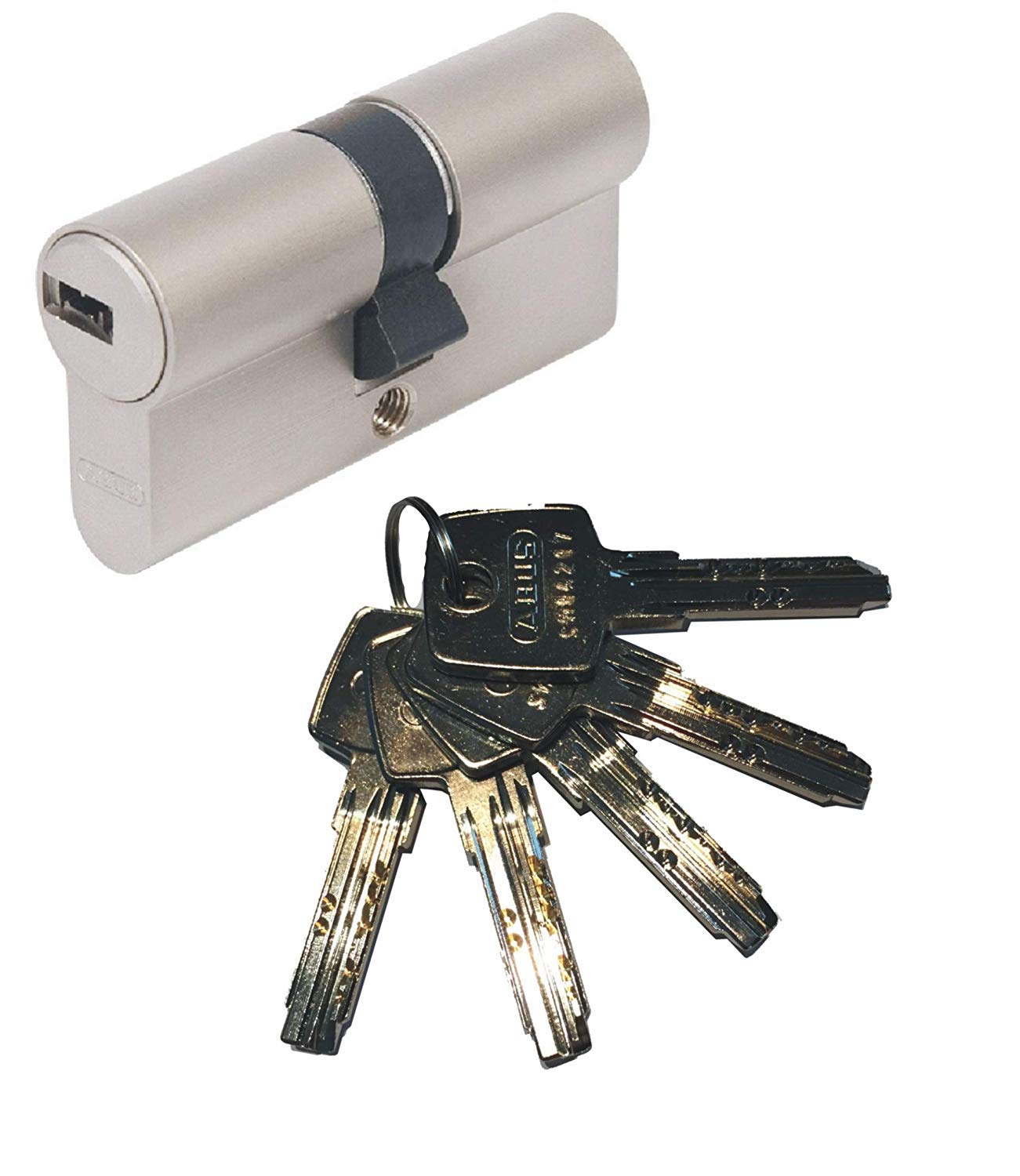 ABUS EC550 Profile Double Cylinder Padlock - 45mm & 50mm Length with 5 Keys - Secure Storage Lockers, Toolboxes & Outdoor Gates