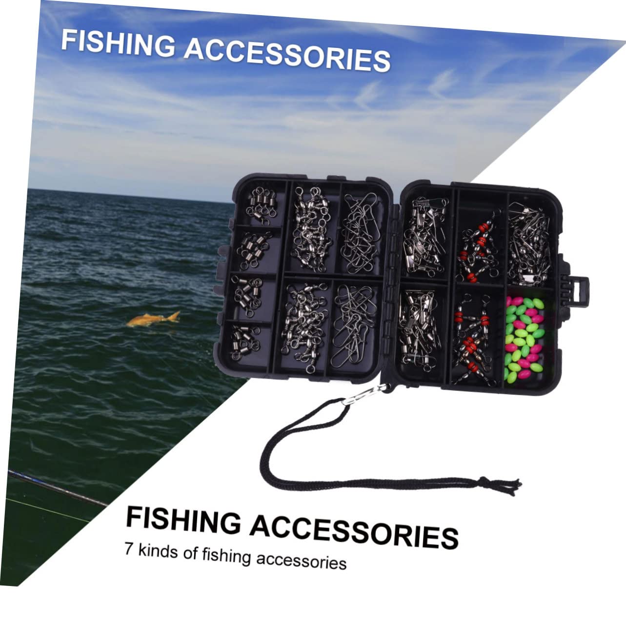 BESPORTBLE 140 Pcs Fishing Hook Kit with Lures & Accessories - Complete Multi-Purpose Fishing Gear Set for Freshwater & Saltwater Fishing - Perfect for Bass, Trout, and Ocean Fishing Trips