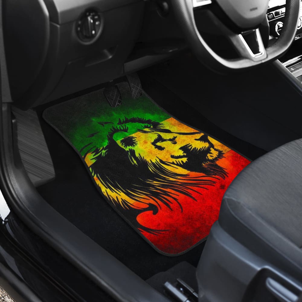 Reggae Rasta Lion Car Floor Mats - Custom Fit All-Weather Floor Liners for Cars, Trucks & SUVs - Perfect Gift for Reggae Fans & Car Enthusiasts - Great for Road Trips, Daily Commute & Protecting Vehicle Interior