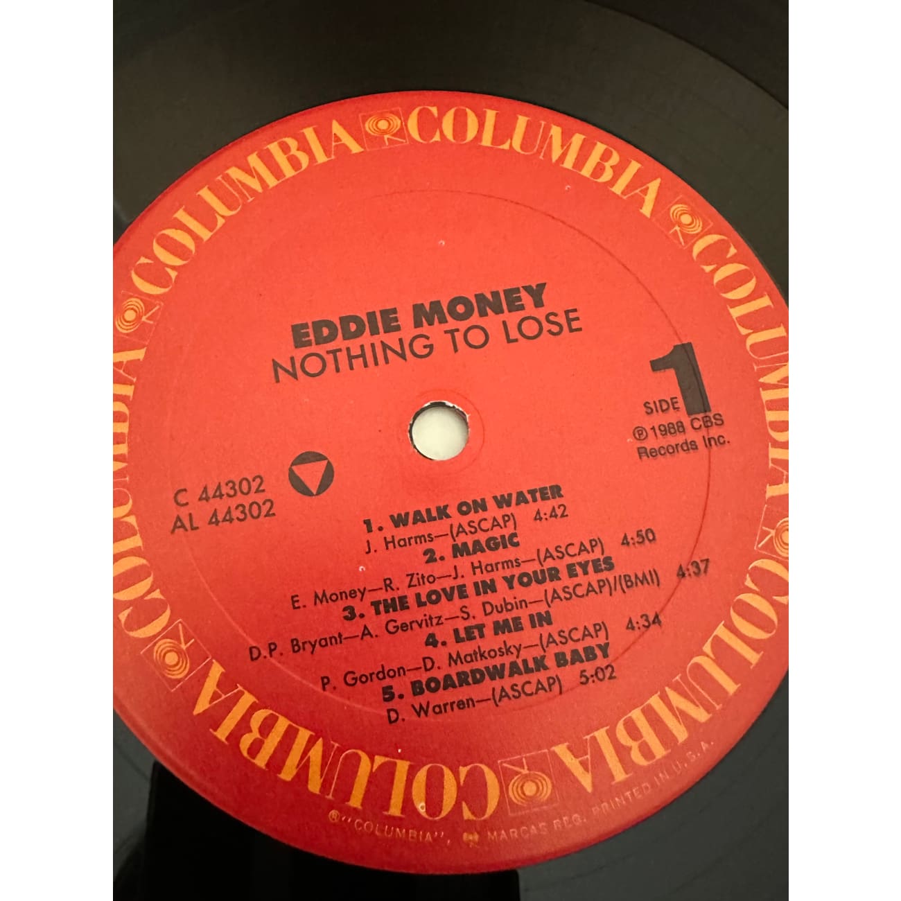 Eddie Money Nothing To Lose 1988 Promo Vinyl Record OC44302 - Limited Edition Collectible for Music Lovers & Vinyl Enthusiasts