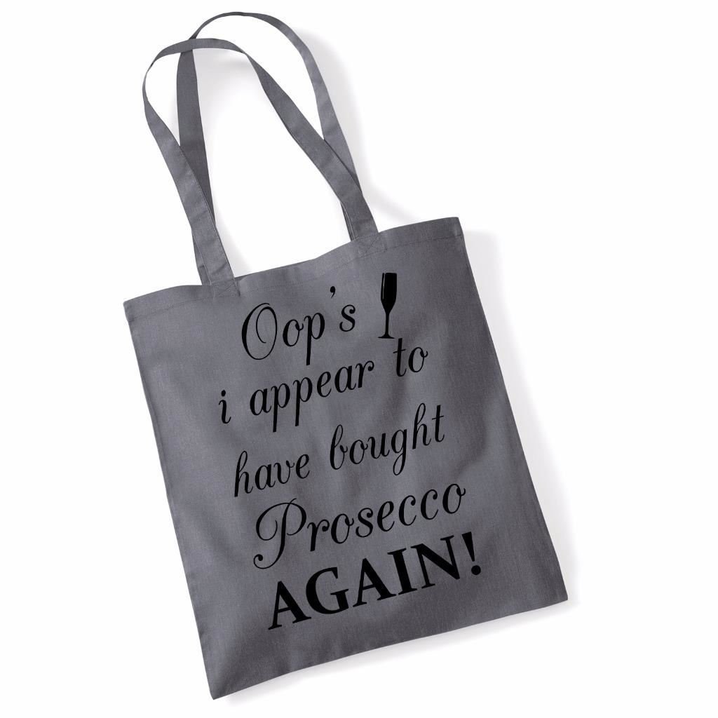 Funny Tote Bags - Oops Canvas Shoulder Shopper Bag for Women, Large Reusable Grocery Bag with Slogan Print, Perfect for Shopping, Beach & Daily Use
