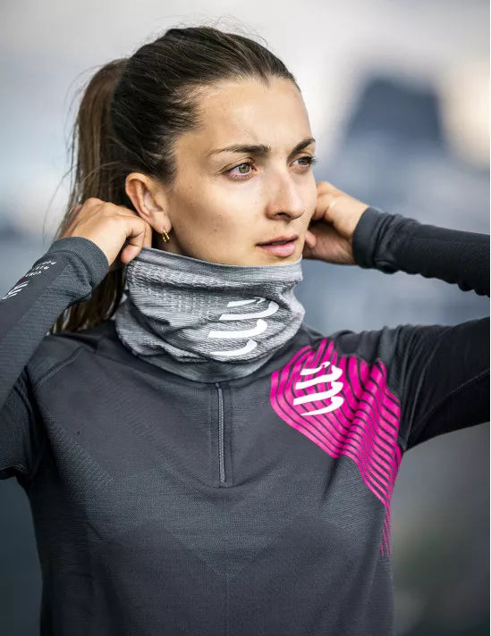 Compressport Unisex 3D Thermo Ultralight Headband - Grey Melange | Breathable Running Headwear for Men & Women | Perfect for Marathon, Cycling & Winter Sports