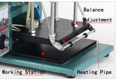 TechTongda 4.5x7 Inch Hot Gold Foil Embossing Machine for Leather, Paper, Fabric - Perfect for Logo Stamping, Branding & DIY Crafts