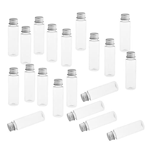 20Pcs 30ml Empty PVC Bottles with Silver Cap - Refillable Travel Containers for Shampoo, Lotion, Essential Oils - Perfect for DIY, Salon Use & Toiletry Organization