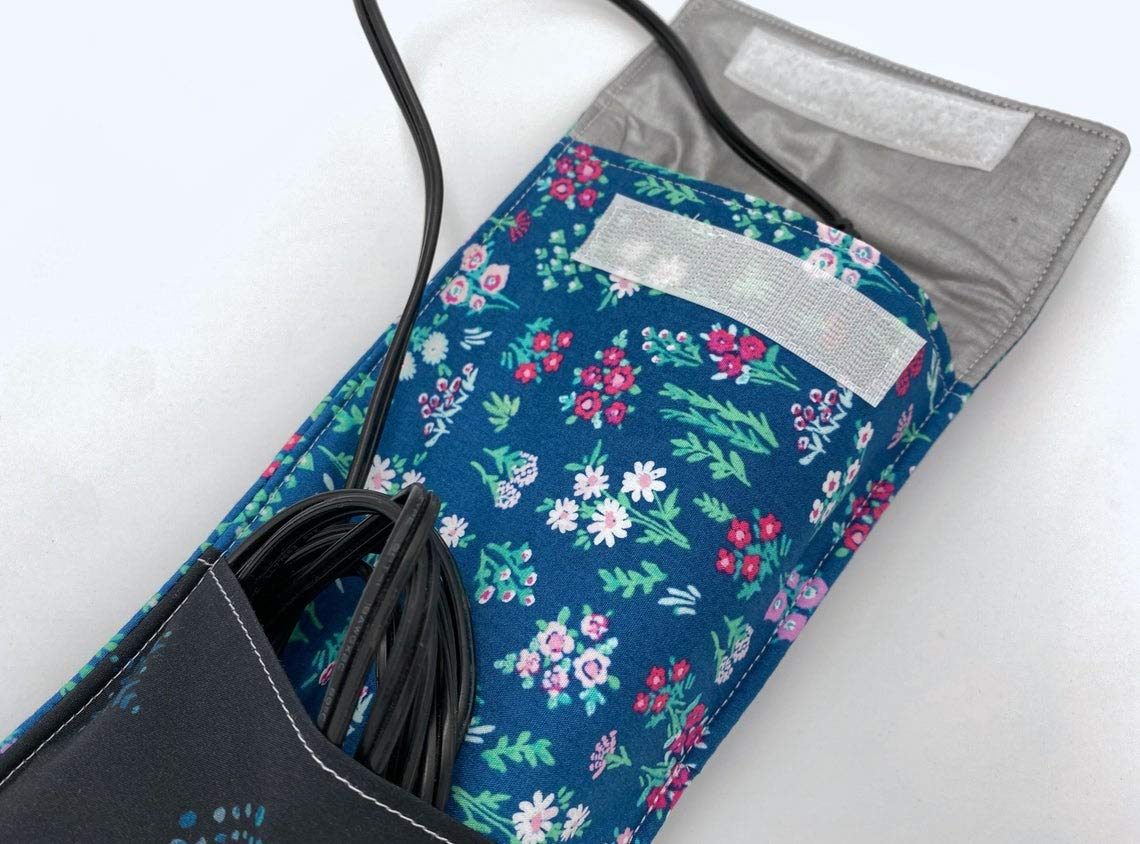 Heat Resistant Curling Iron Holder & Flat Iron Case - Aquarelle Floral Design for Hair Styling Tools | Perfect for Travel, Salon, and Home Use