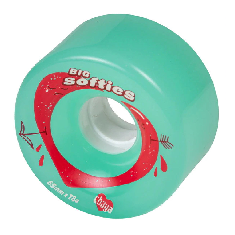 Chaya Big Softie 65mm Skateboard Wheels - 4 Pack Set for Smooth Cruising & Street Skating
