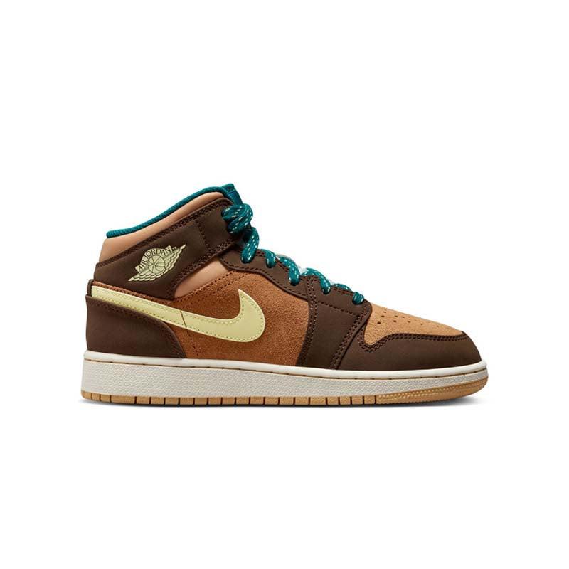 Kids Air Jordan 1 Mid SE 'Cacao Wow' Basketball Shoes - Stylish Sneakers for Boys & Girls - Perfect for School, Sports & Casual Wear