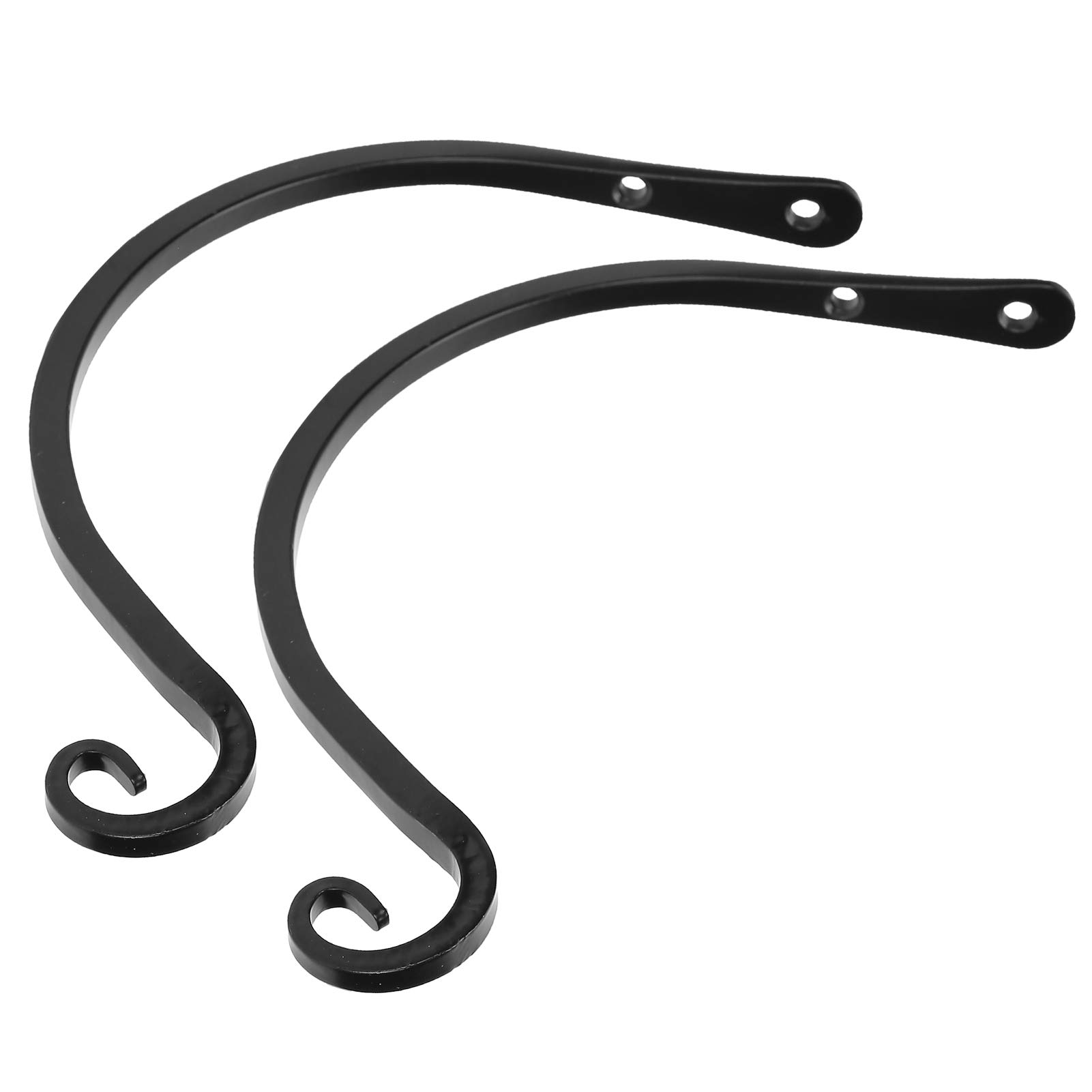 Durable Wall Mount Hook for Hanging Baskets - Anti-Corrosion Metal Bracket for Bathroom & Living Room Organization (Black) - Perfect for Storing Towels, Plants & Home Decor
